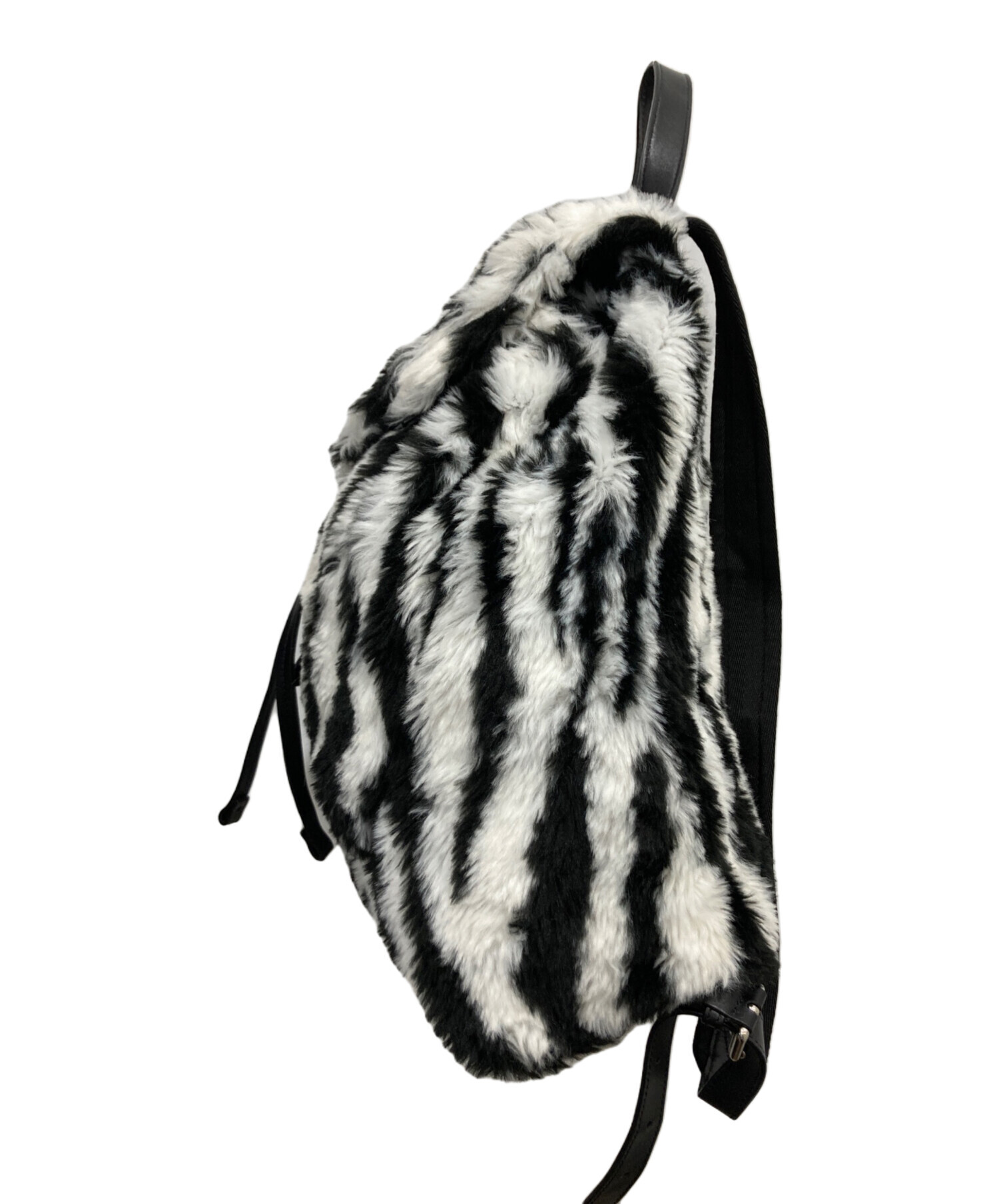中古・古着通販】MOSCHINO (モスキーノ) ゼブラ柄ファーリュック 