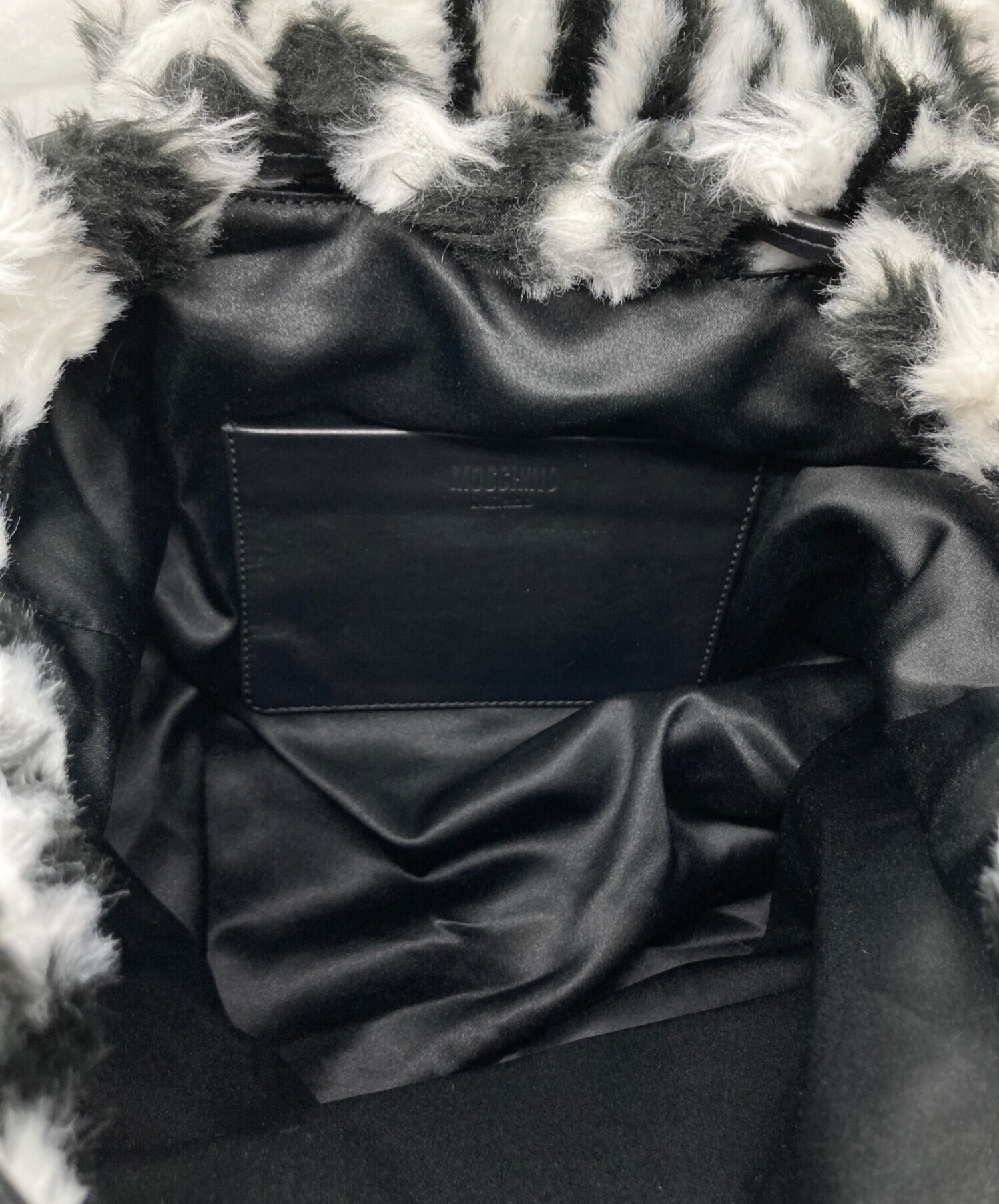 中古・古着通販】MOSCHINO (モスキーノ) ゼブラ柄ファーリュック 