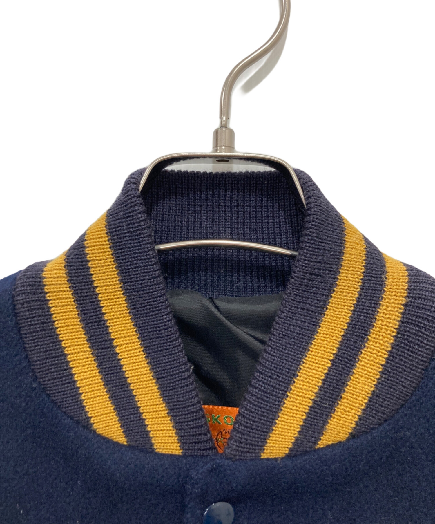 中古・古着通販】skookum (スクーカム) スタジャン ネイビー×ブラウン