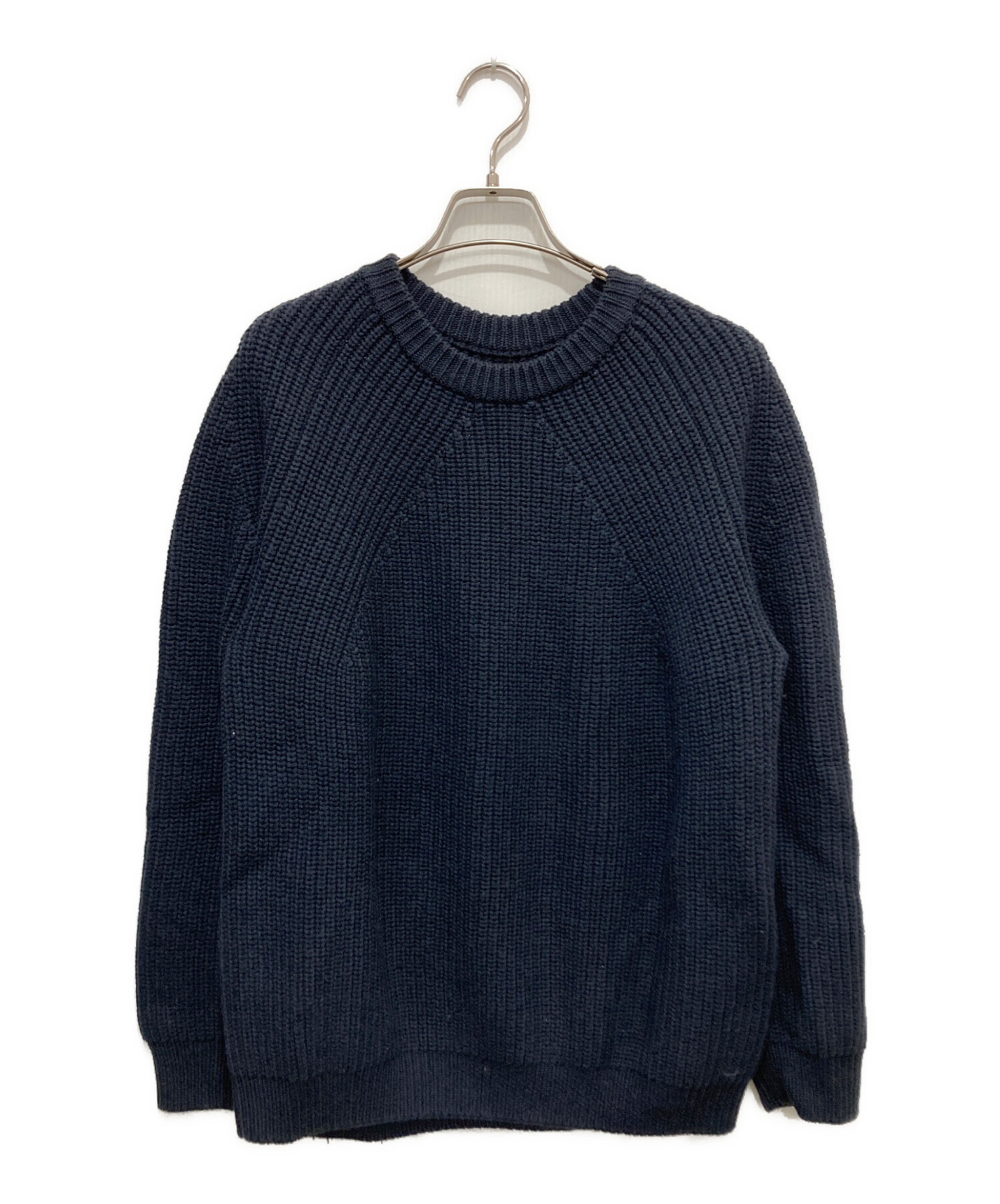 中古・古着通販】BATONER (バトナ―) SIGNATURE CREW NECK ネイビー