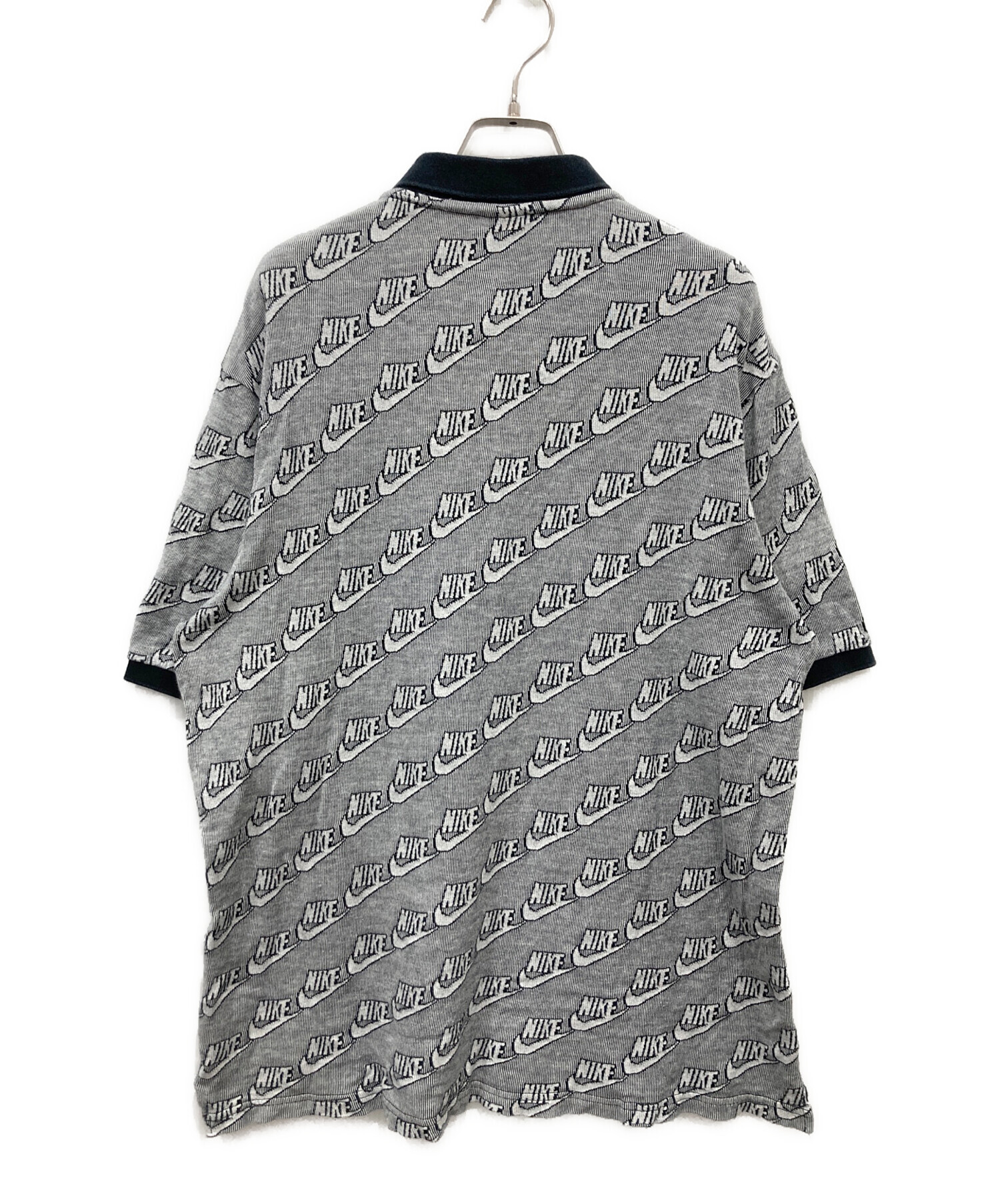 Nike SUPREME コラボ ポロシャツ グレー 中古・古着通販】SUPREME (シュプリーム) NIKE (ナイキ) jacquard polo