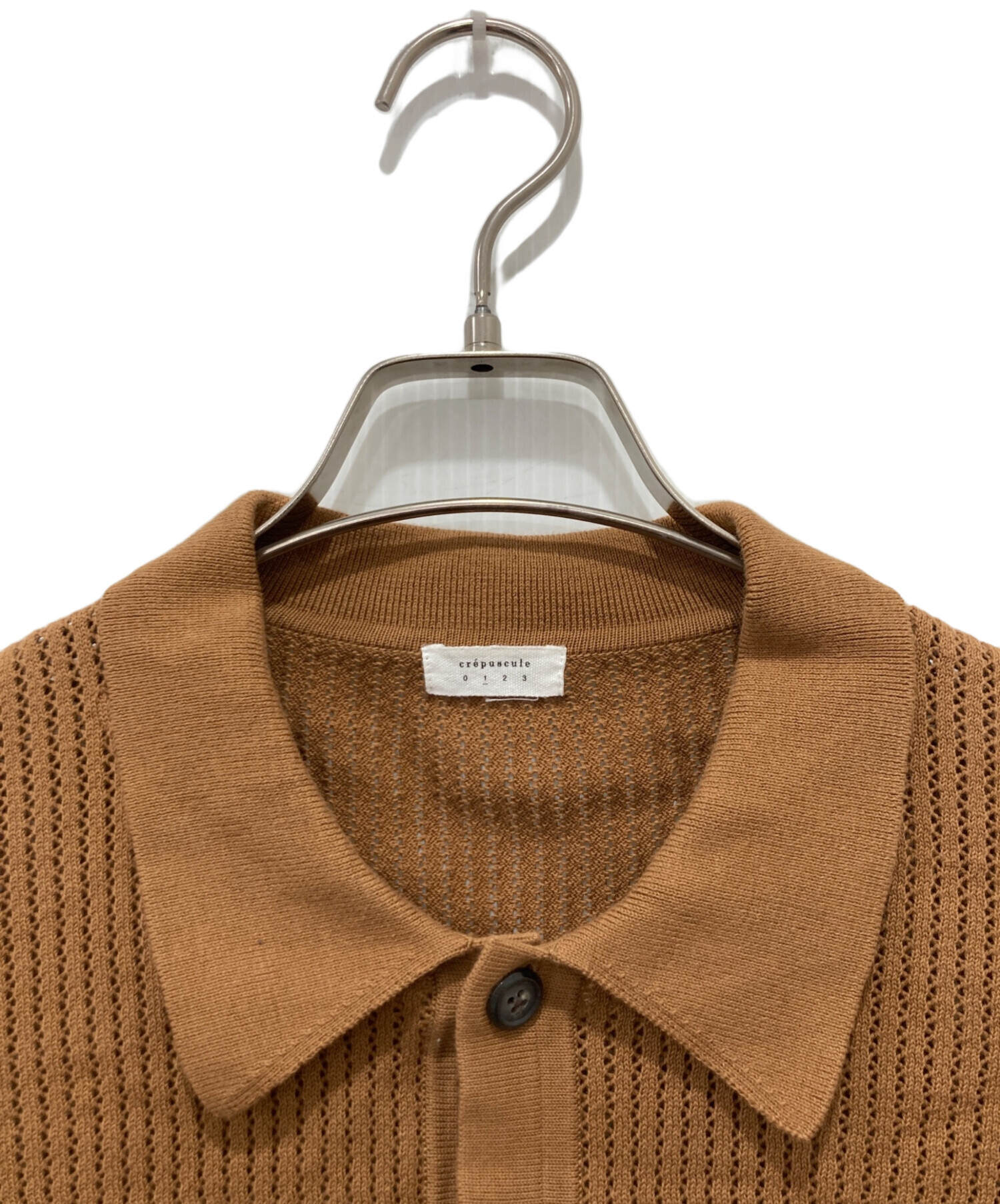 中古・古着通販】crepuscule (クレプスキュール) Stripe Mesh Knit