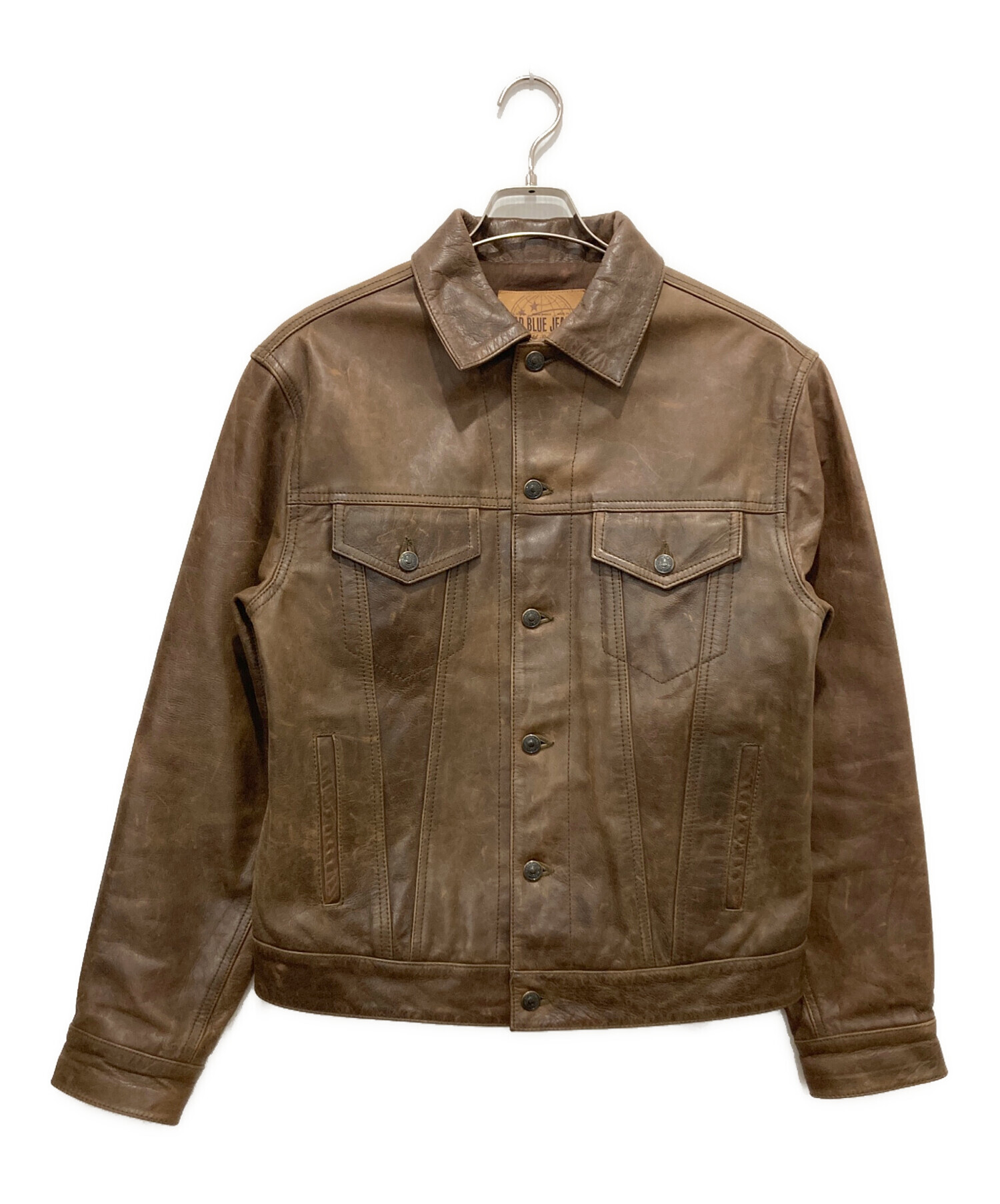 GAP BLUE JEANSレザージャケット3rdジャケットトラッカージャケット 中古・古着通販】GAP BLUE JEANS (ギャップブルージーンズ) 3rdレザー