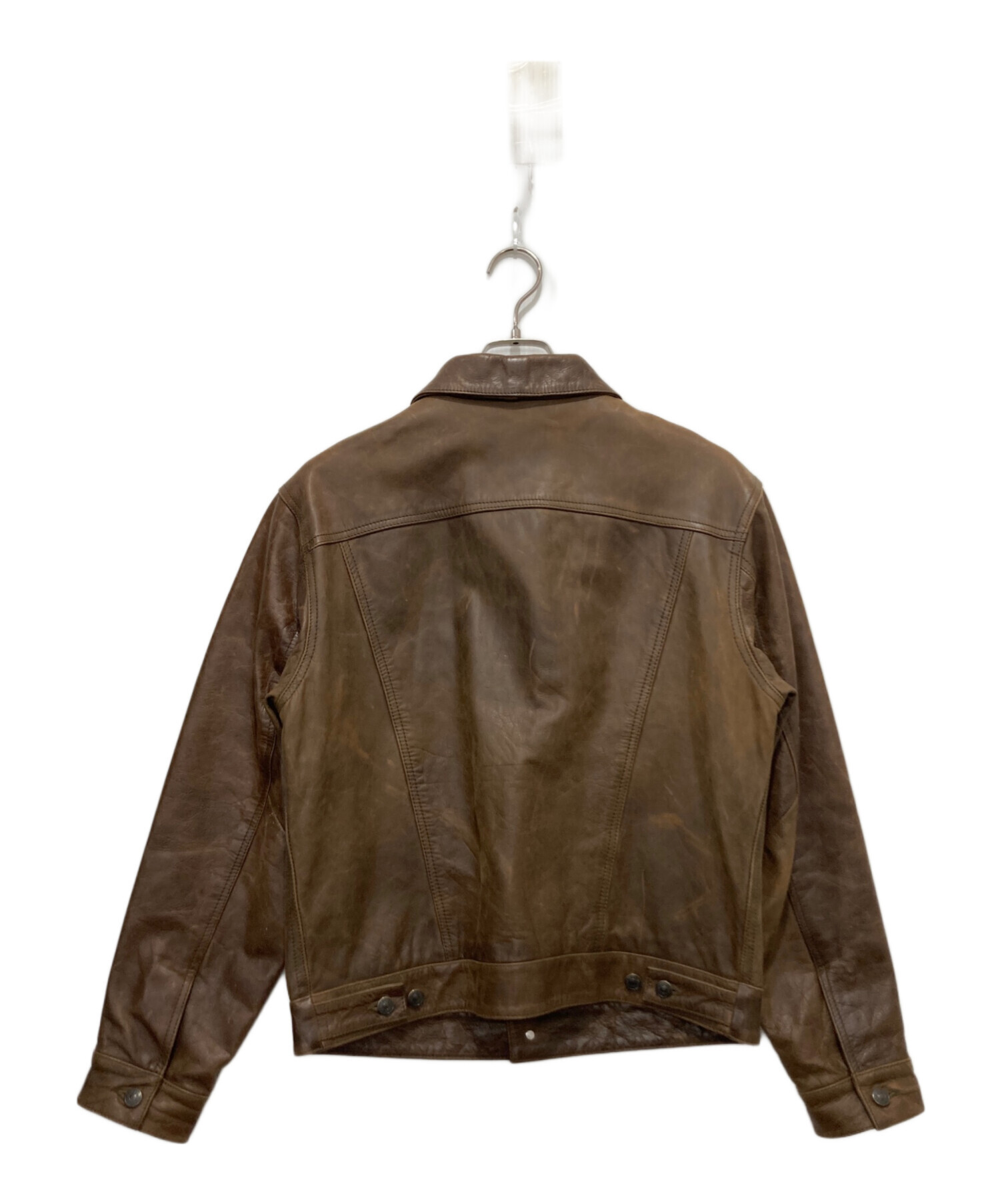 GAP BLUE JEANSレザージャケット3rdジャケットトラッカージャケット 中古・古着通販】GAP BLUE JEANS (ギャップブルージーンズ) 3rdレザー