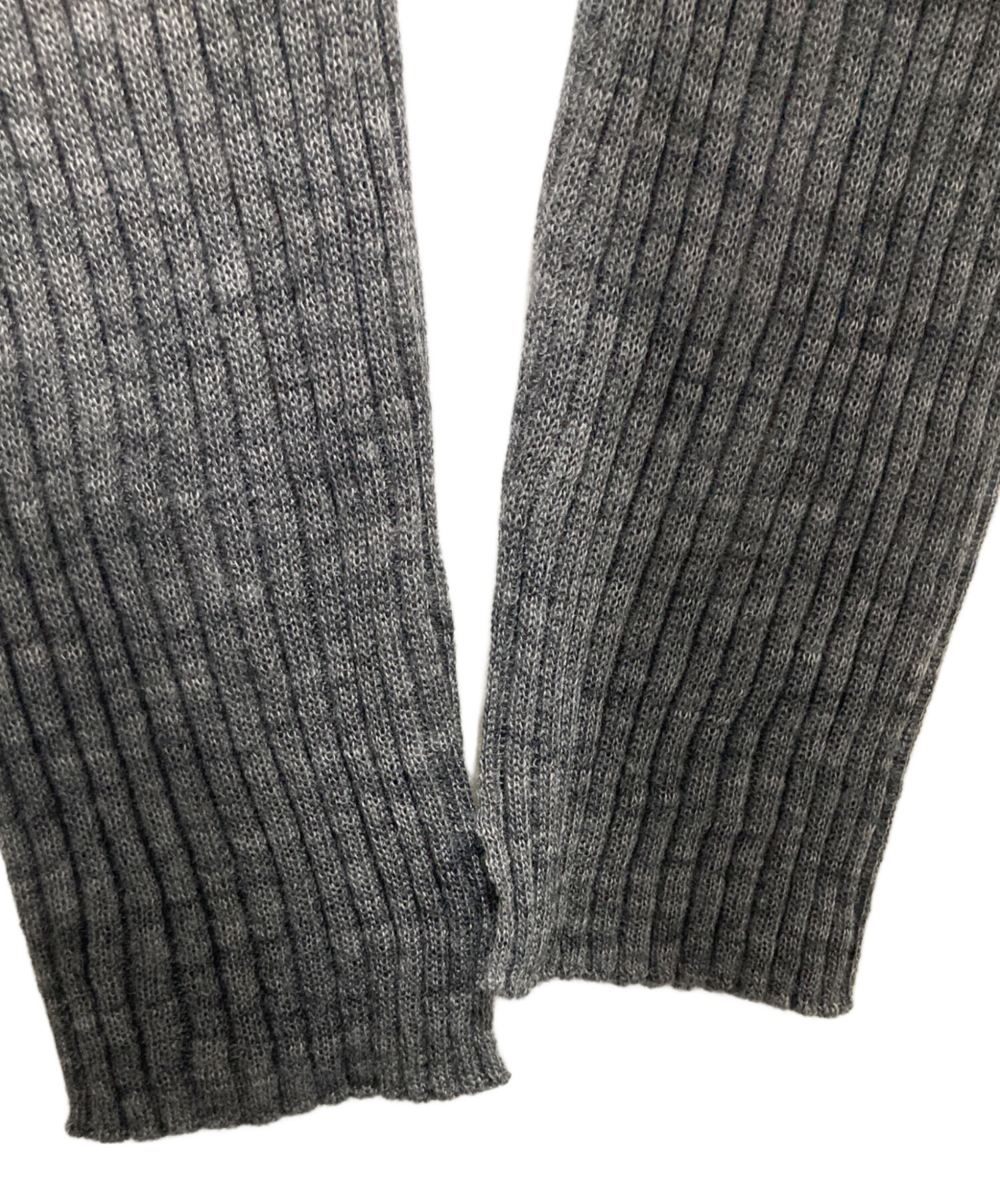 美品 25SS Plage プラージュ floche rib カーディガン Vネック ニット ブルー レディース 古着 中古 USED plage（プラージュ） カーディガン 「追加」floche rib カーディガン