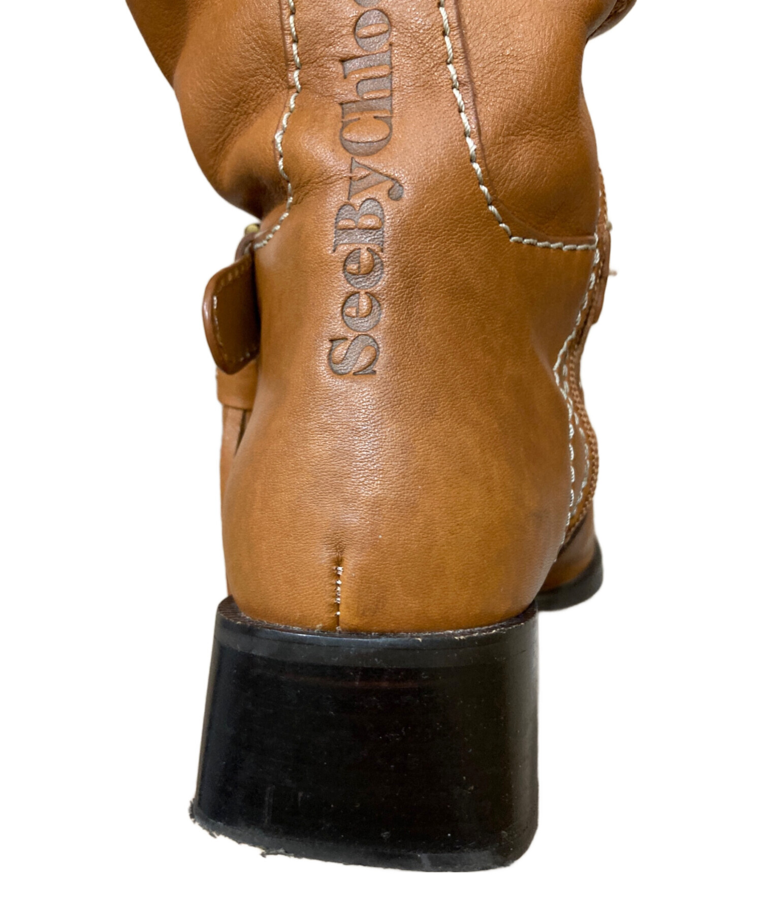 m*i様 Chloe キャメル フリンジ付きロングブーツ 中古・古着通販】SEE BY CHLOE (シーバイクロエ) ロングブーツ