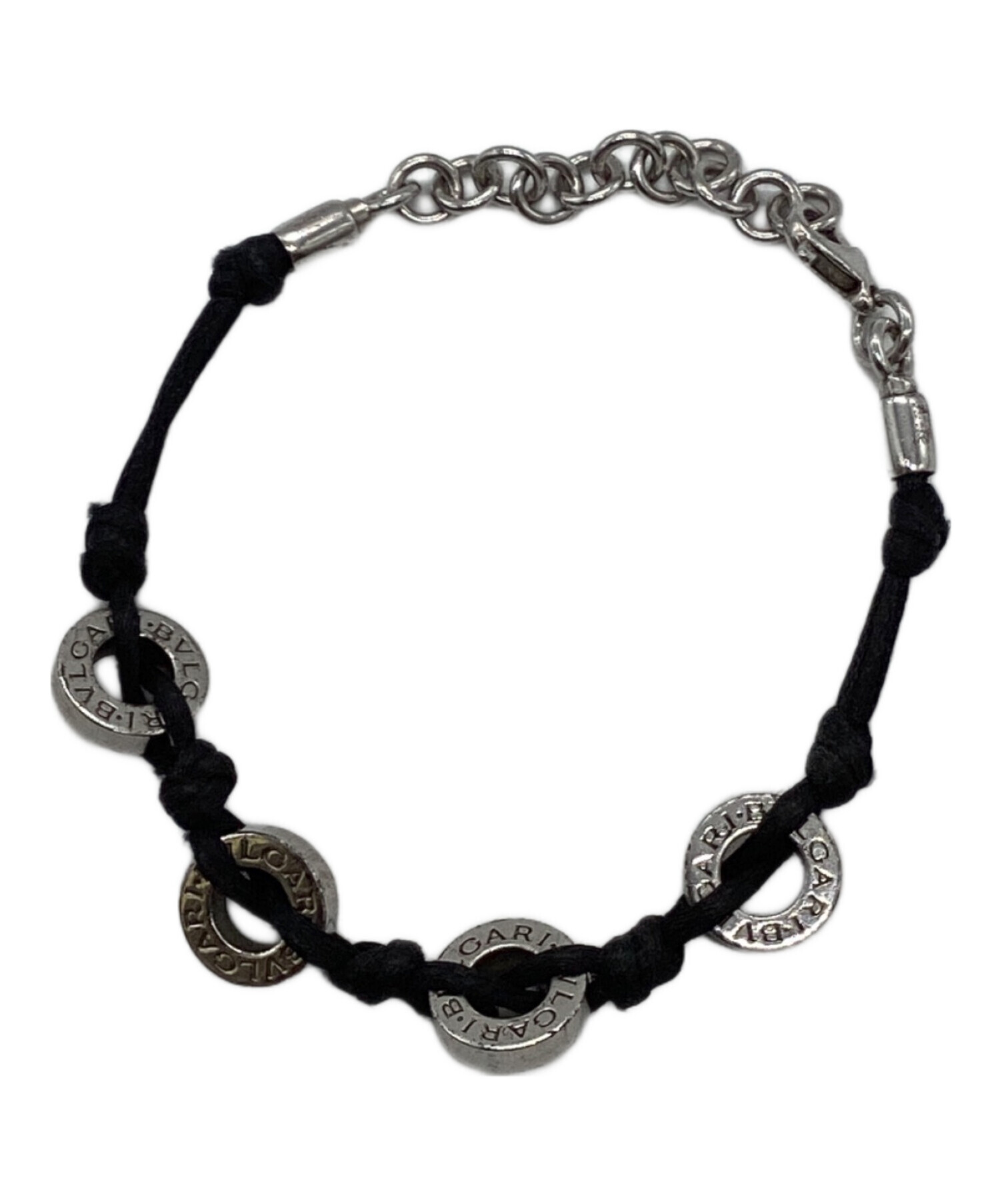中古・古着通販】BVLGARI (ブルガリ) レザーコンビブレスレット 中古・古着通販】BVLGARI (ブルガリ) レザーコンビブレスレット