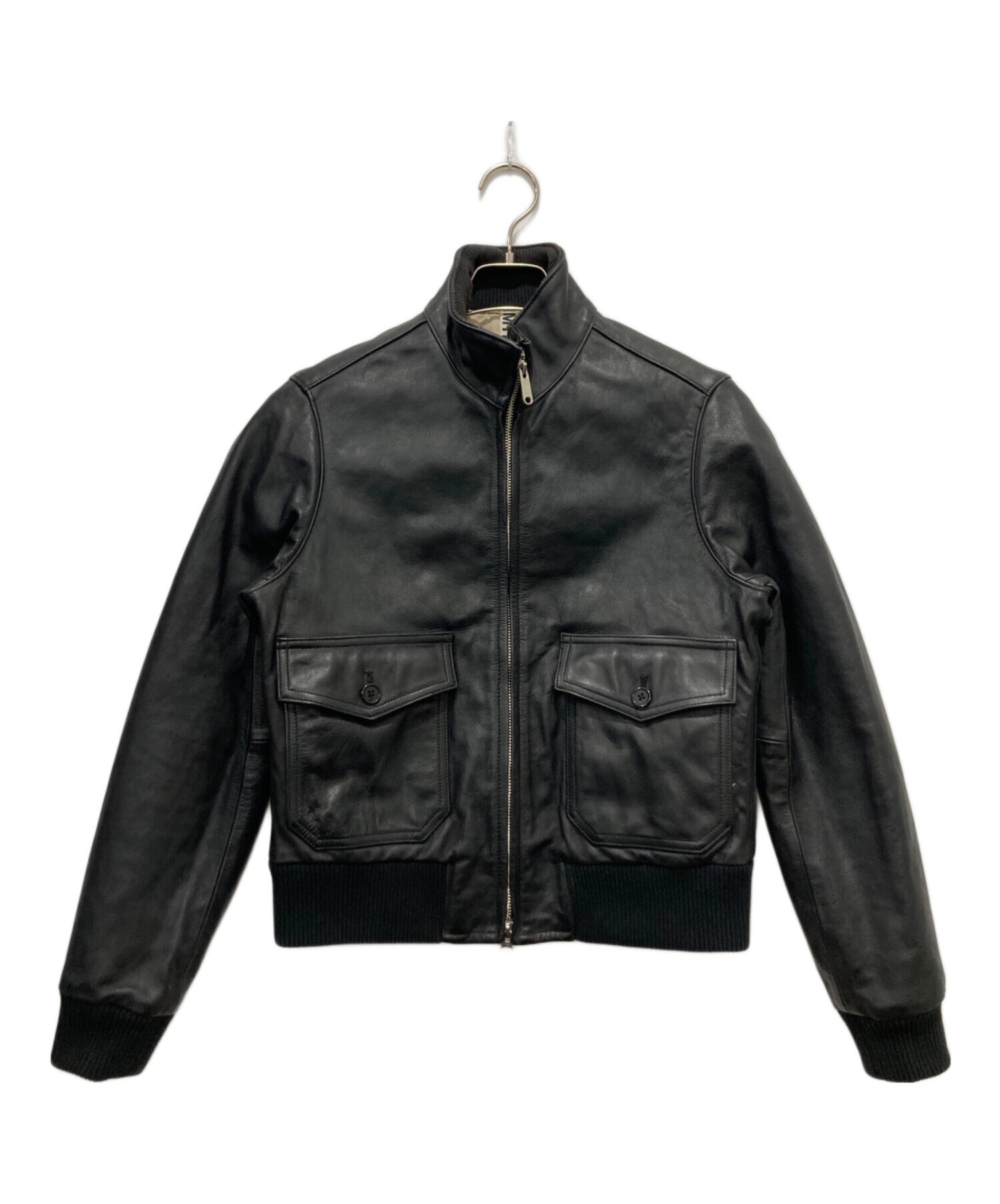 中古・古着通販】MHL (エムエイチエル) レザージャケット ブラック 