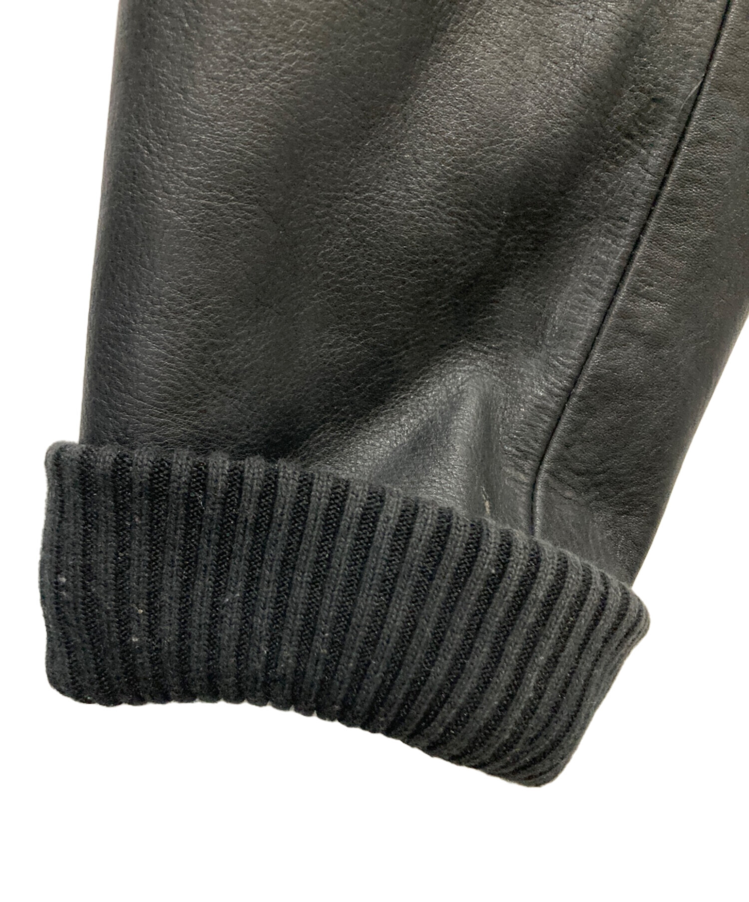 中古・古着通販】MHL (エムエイチエル) レザージャケット ブラック 