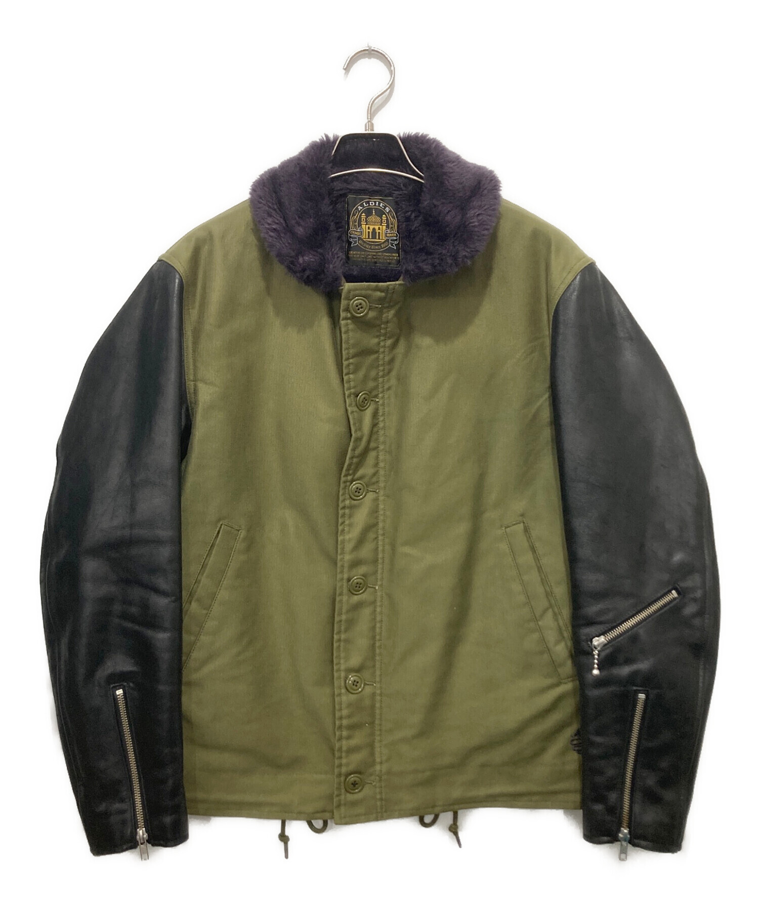 中古・古着通販】ALDIES (アールディーズ) 袖レザーデッキジャケット 