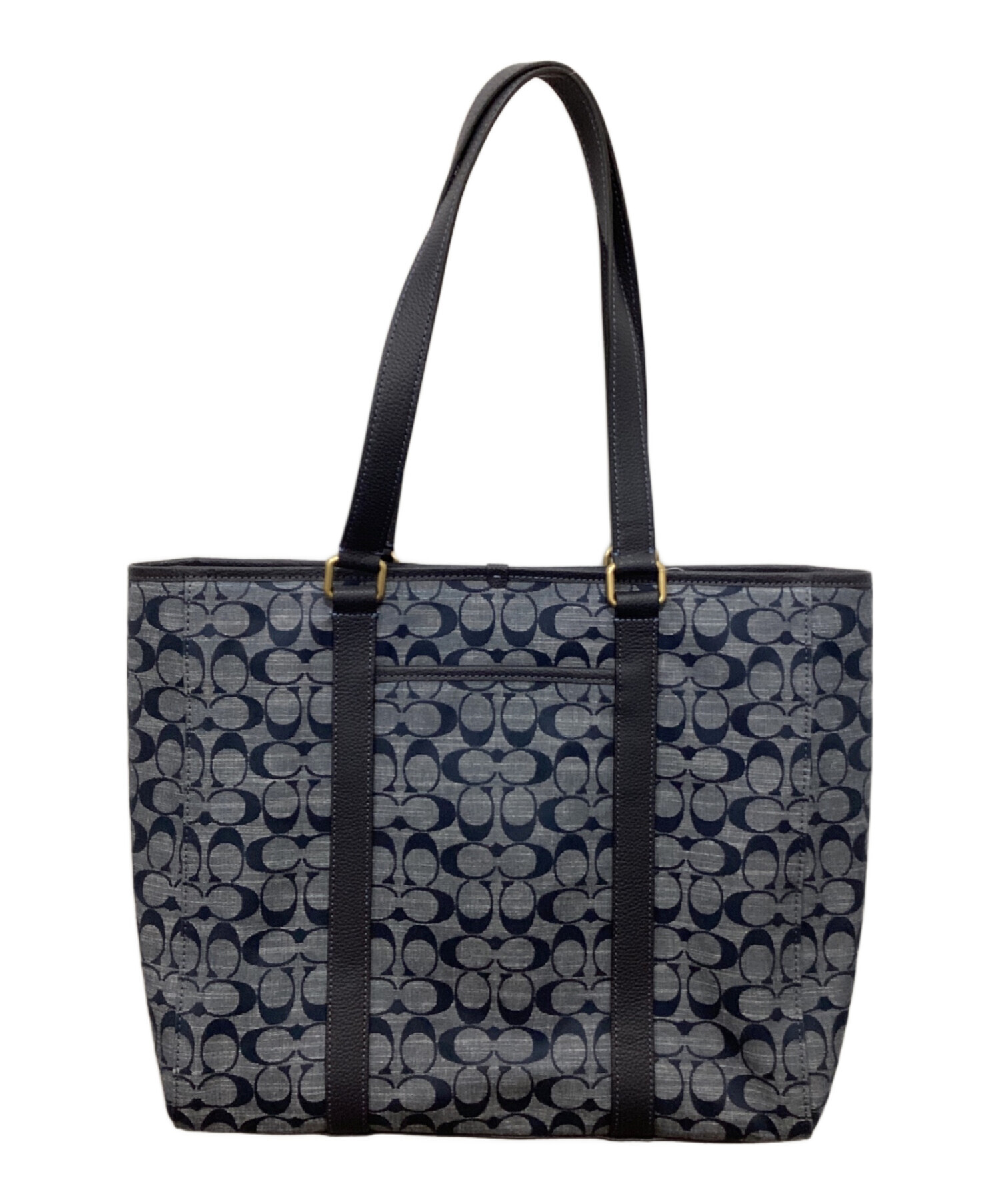 未使用級 coach ビジネス トート ダークネイビー ダブルハンドル 中古・古着通販】COACH (コーチ) ハドソン ダブル ハンドル トート