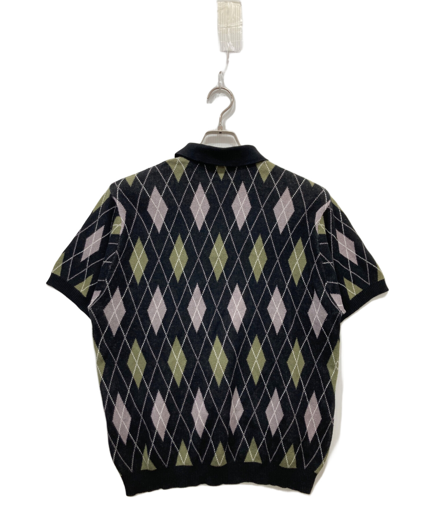 中古・古着通販】Supreme (シュプリーム) Argyle Zip Polo ブラック 