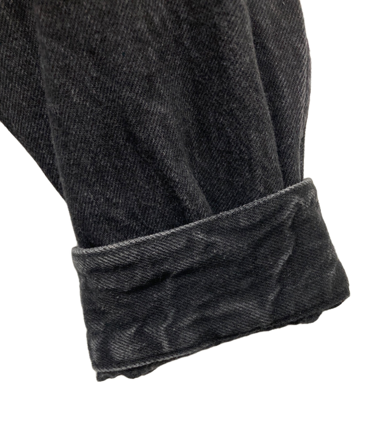 中古・古着通販】COMOLI (コモリ) デニムオールインワン ブラック