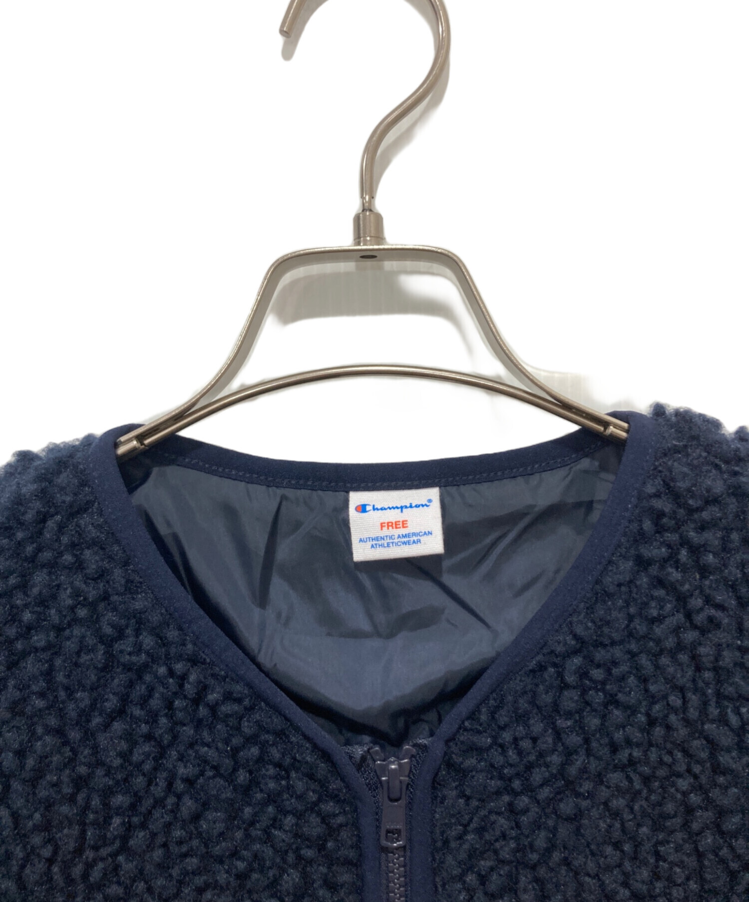 ジャーナルスタンダードレリューム チャンピオンコラボ　ファーブルゾン紺色　美品 中古・古着通販】Champion (チャンピオン) JOURNAL STANDARD relume