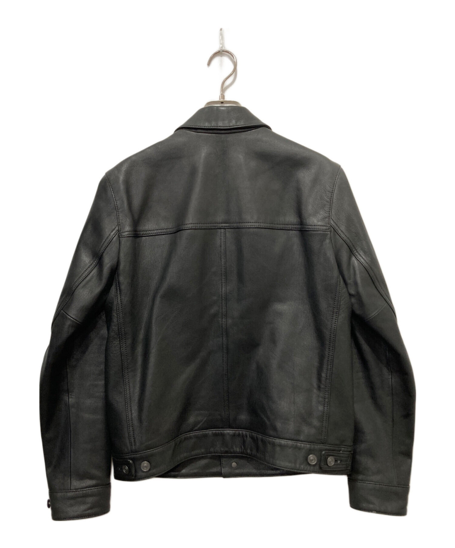 中古・古着通販】COACH (コーチ) レザートラッカージャケット ブラック