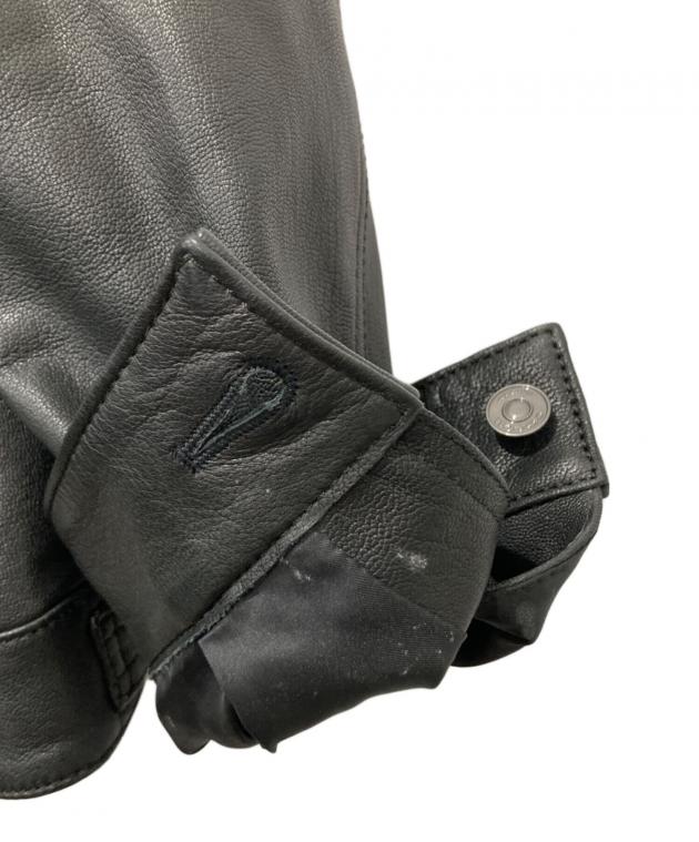 old COACH フルジップレザージャケット 名作 トラッカー XL 中古・古着通販】COACH (コーチ) レザートラッカージャケット ブラック