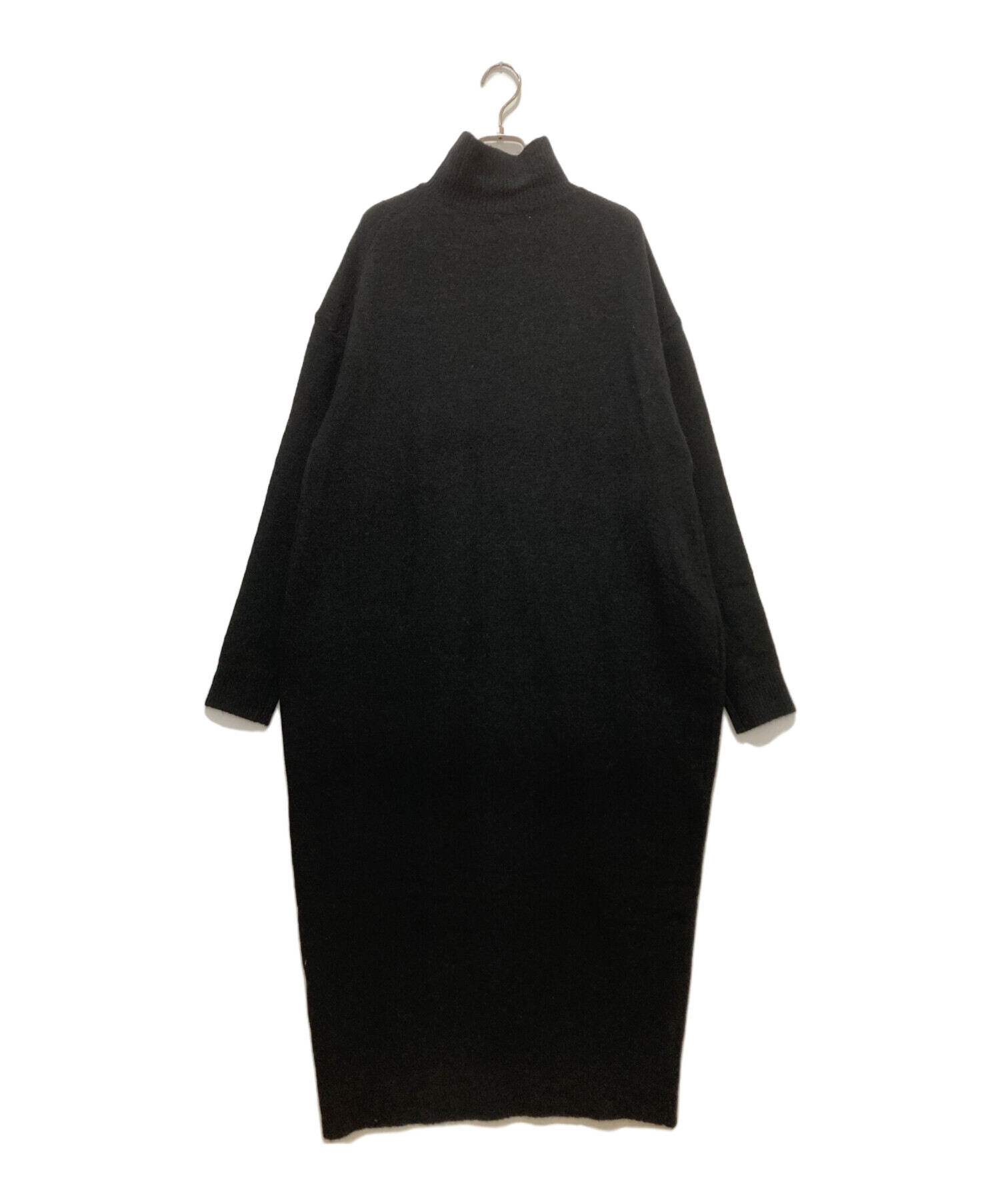 中古・古着通販】anuke (アンヌーク) Cocoon Knit Onepiece ブラック