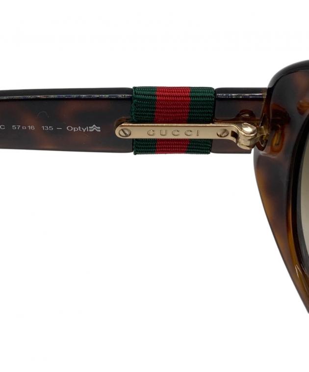 中古・古着通販】GUCCI (グッチ) サングラス ブラウン サイズ:57□16