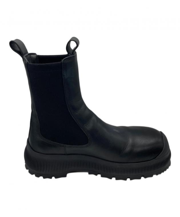 ジルサンダー LOW BOOT セミシャイニー カーフレザー ブーツ 41 ジルサンダー LOW BOOT セミシャイニー カーフレザー ブーツ 41 ジル