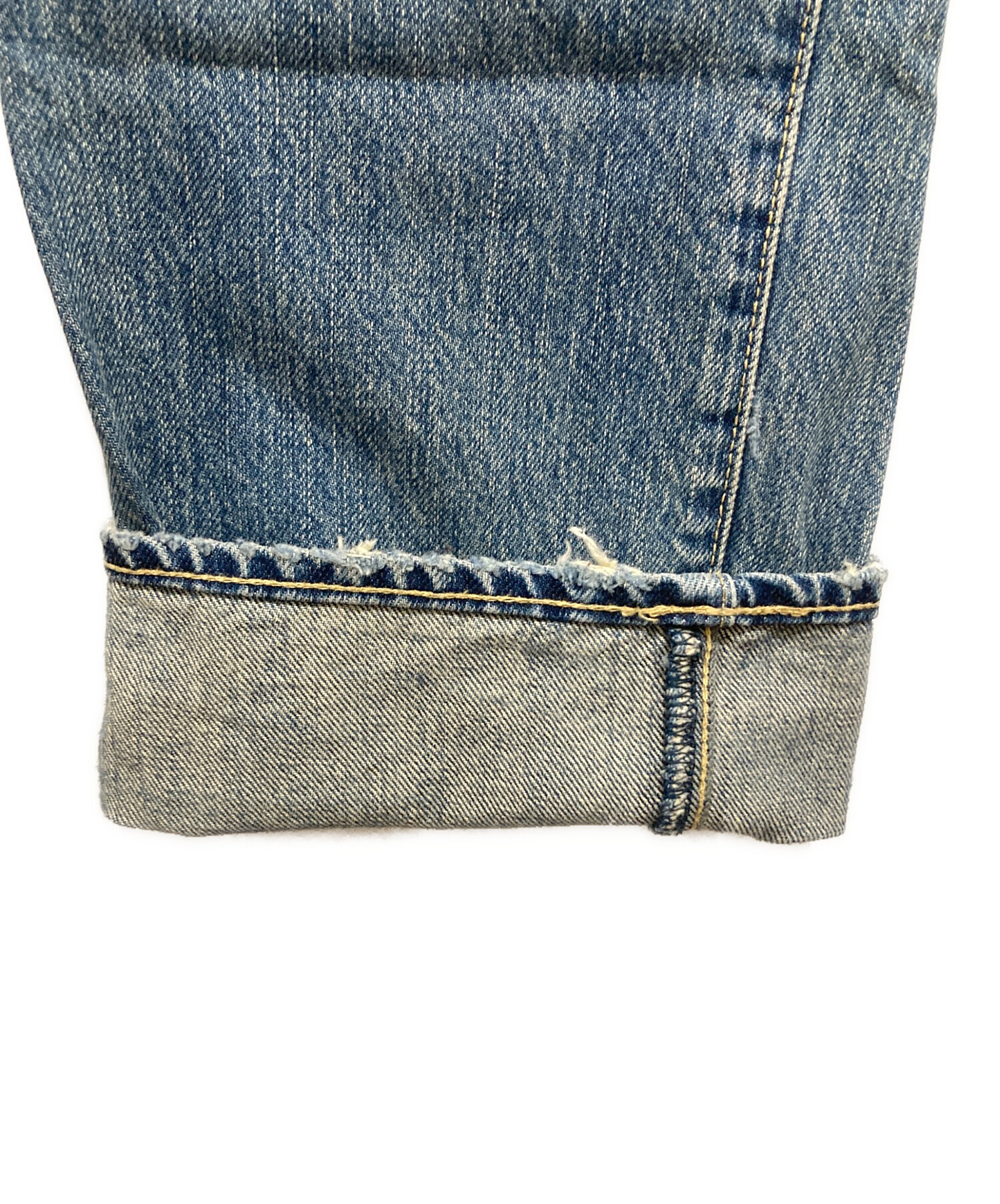 ミハラヤスヒロ ダメージ加工 デニムパンツ レザーステッチ ミハラヤスヒロ ダメージ加工 デニムパンツ レザーステッチ Maison