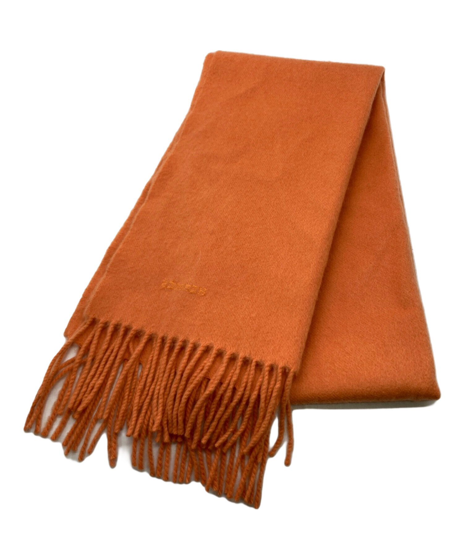中古・古着通販】HERMES (エルメス) カシミヤマフラー オレンジ サイズ