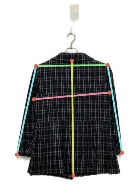 中古・古着通販】epine (エピヌ) プリーツフリルジャケット ブラック