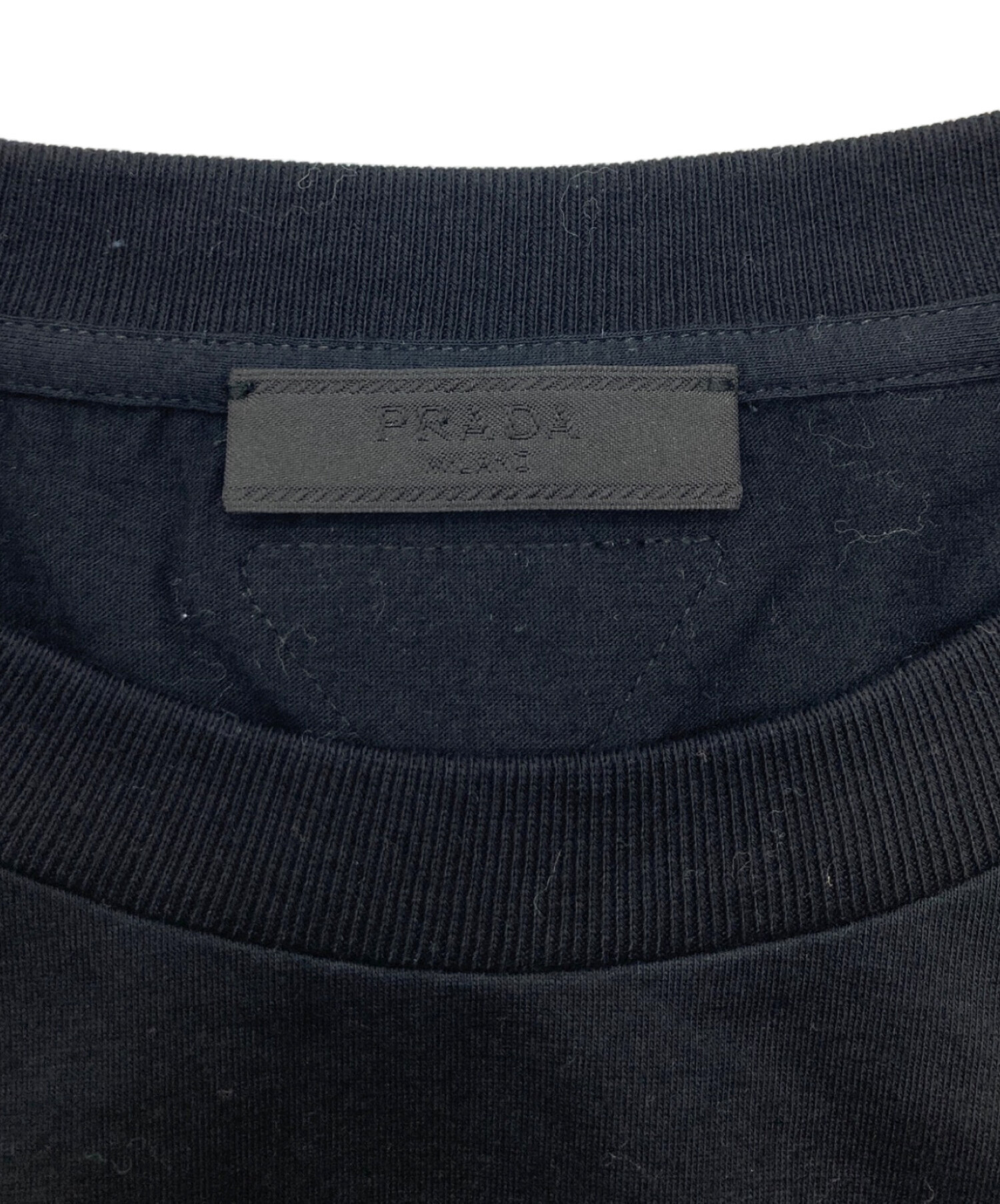 PRADA プラダ Tシャツ・カットソー S 黒 【古着】【中古】 中古・古着通販】PRADA (プラダ) Tシャツ ブラック サイズ:L｜ブランド
