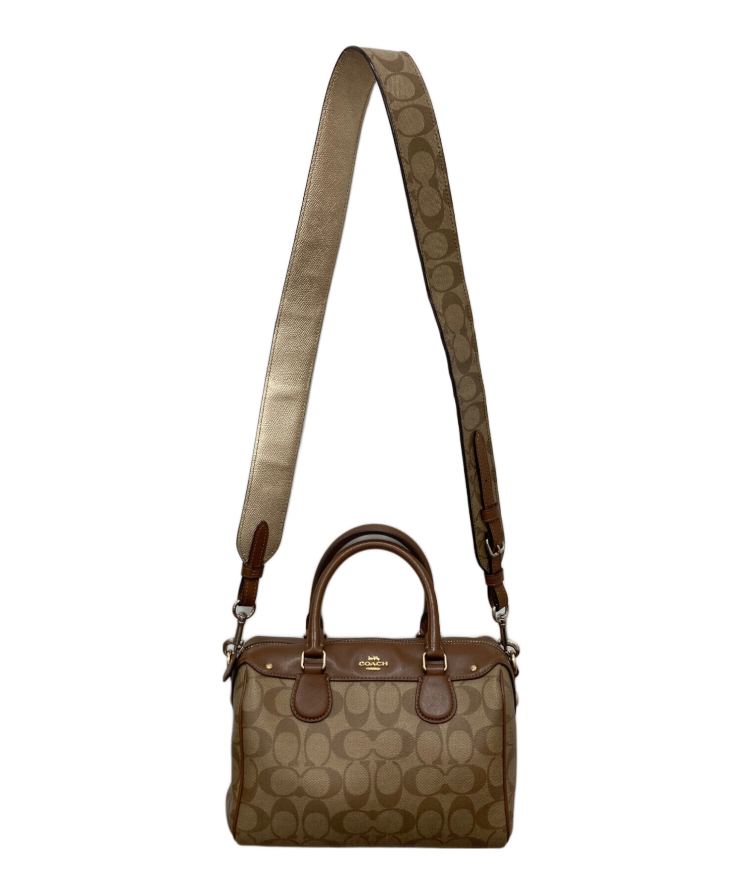 中古・古着通販】COACH (コーチ) 2WAYミニボストンバッグ ベージュ