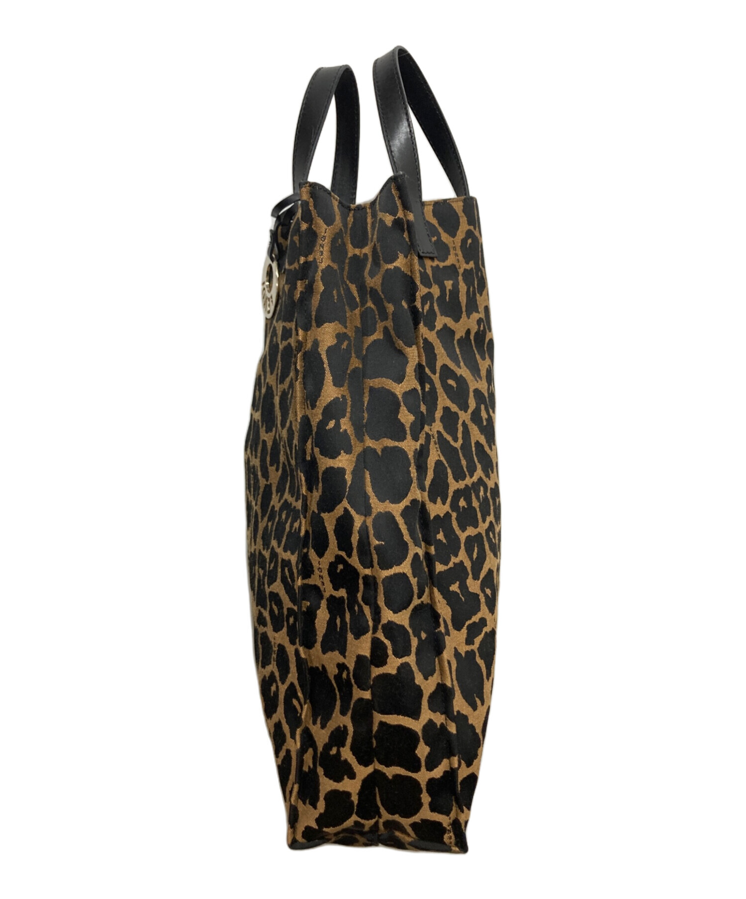 中古・古着通販】FENDI (フェンディ) レオパードトートバッグ ブラウン