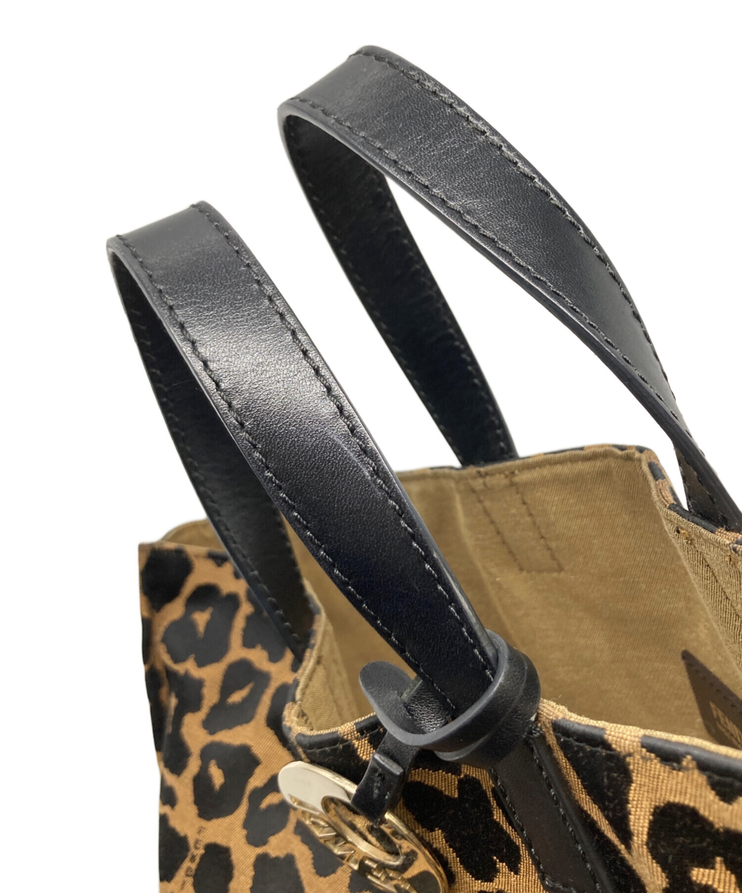 中古・古着通販】FENDI (フェンディ) レオパードトートバッグ ブラウン