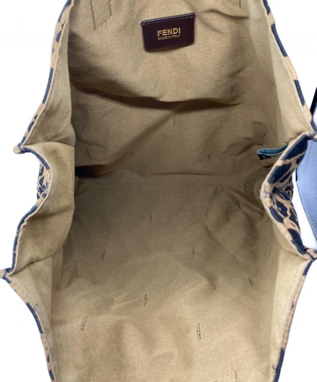 中古・古着通販】FENDI (フェンディ) レオパードトートバッグ ブラウン