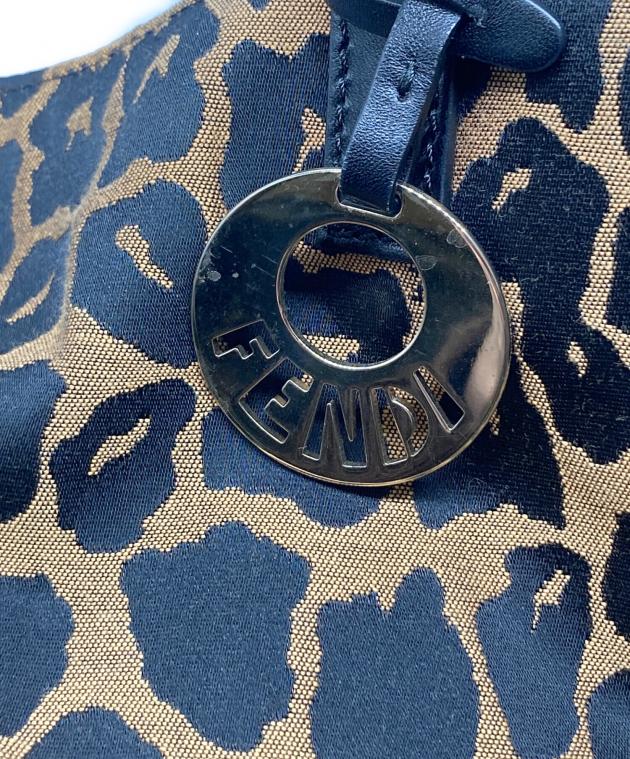 中古・古着通販】FENDI (フェンディ) レオパードトートバッグ ブラウン