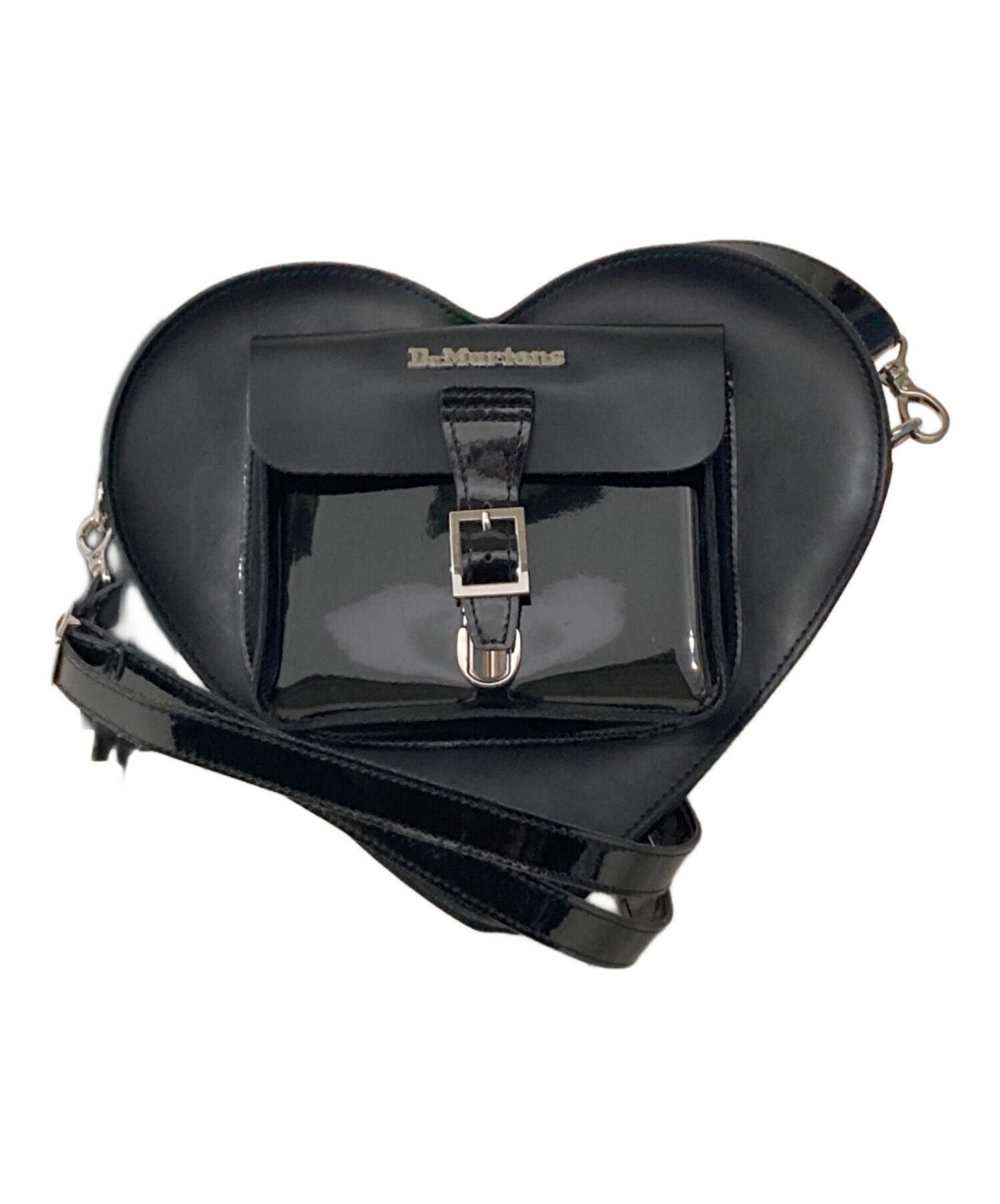 ［ほぼ未使用品］Dr. Martens ブラックショルダーバッグ 中古・古着通販】Dr.Martens (ドクターマーチン) ハート型ショルダー