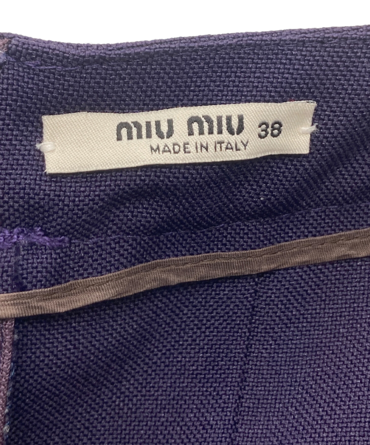 中古・古着通販】MIU MIU (ミュウミュウ) プリーツスカート パープル