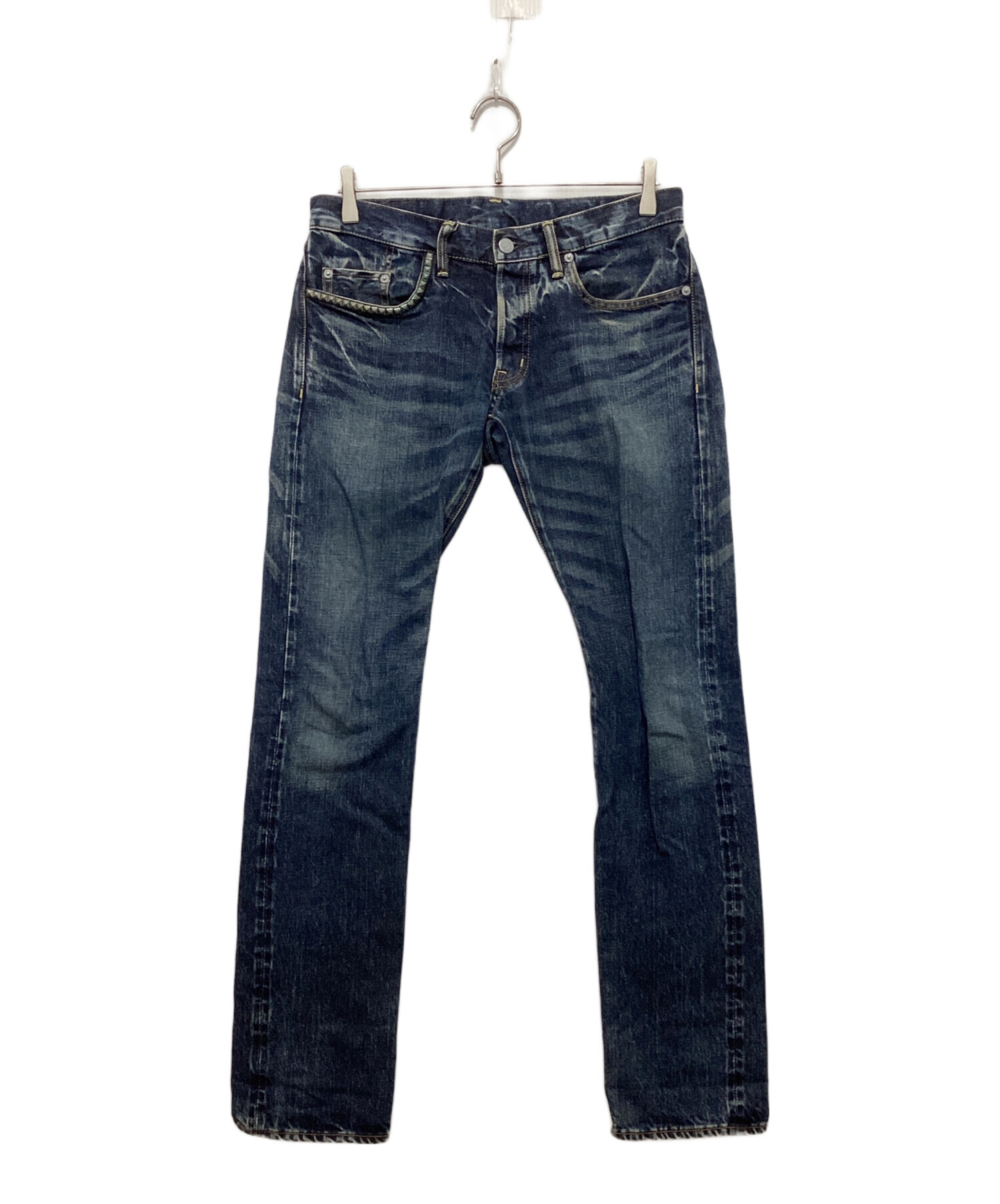ヒステリックグラマー　スタッズ デニムパンツ　W30　セルビッチ　ダメージ加工 中古・古着通販】Hysteric Glamour (ヒステリックグラマー) スタッズ