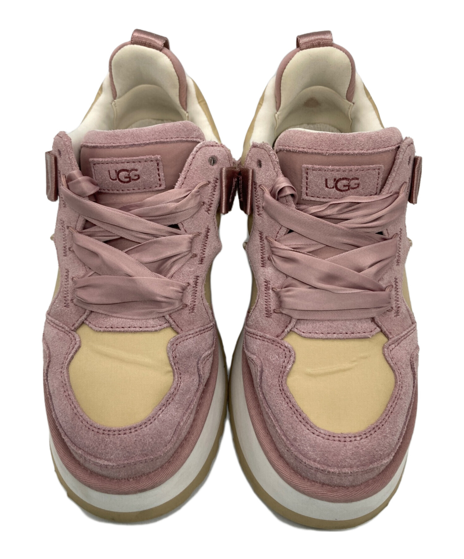UGG レースアップスニーカー ピンク/ベージュ/パープル　4 中古・古着通販】UGG (アグ) Astromel ピンクベージュ サイズ:24cm