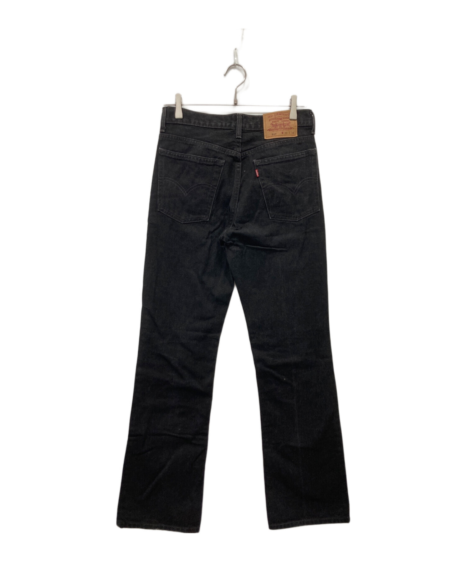 リーバイス517 スラックス W33相当 ブラック セミフレア ポリパンツ 古着 中古・古着通販】LEVI'S (リーバイス) 517デニムパンツ ブラック