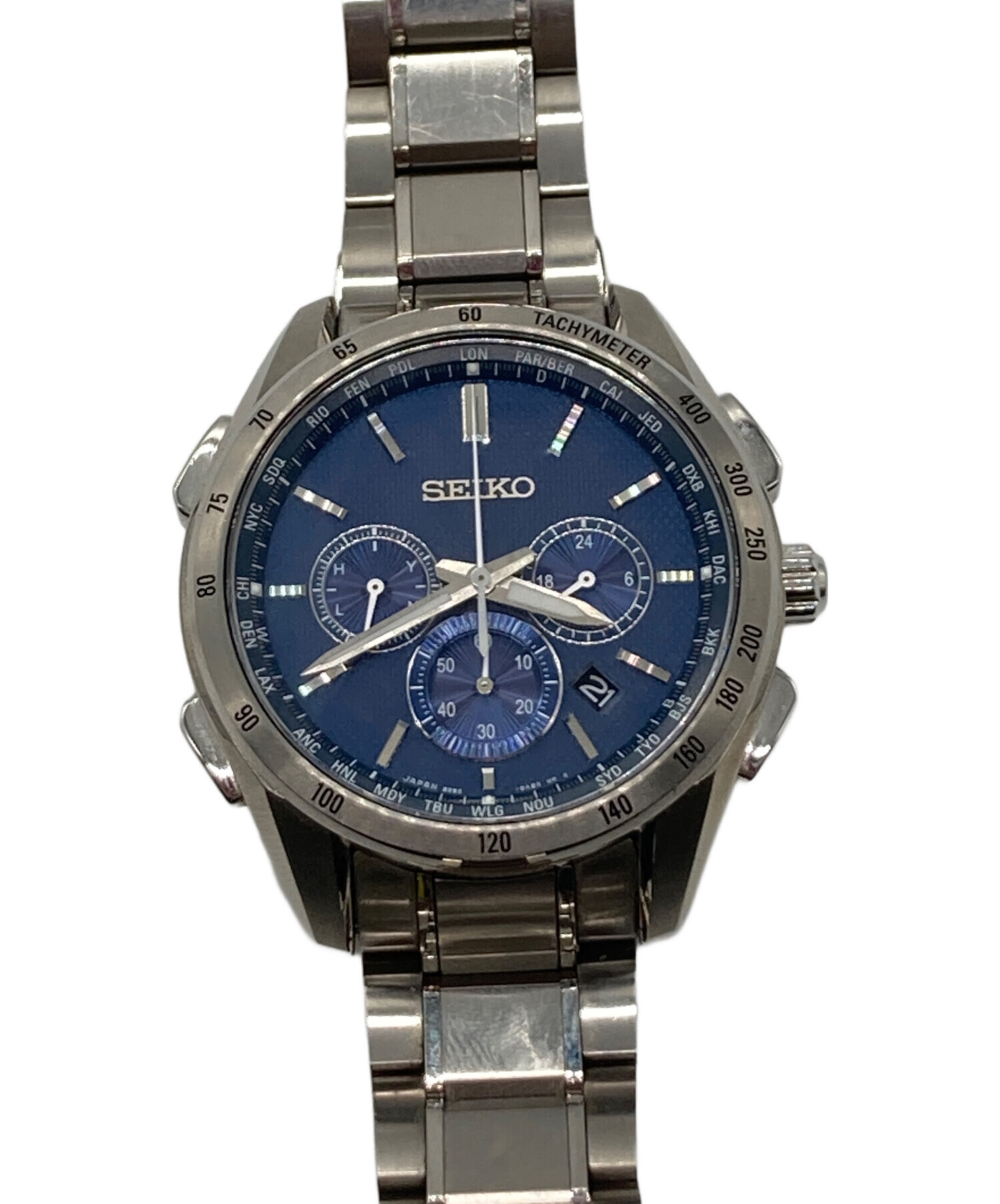 中古・古着通販】SEIKO (セイコー) クロノグラフ ブルー サイズ:下記