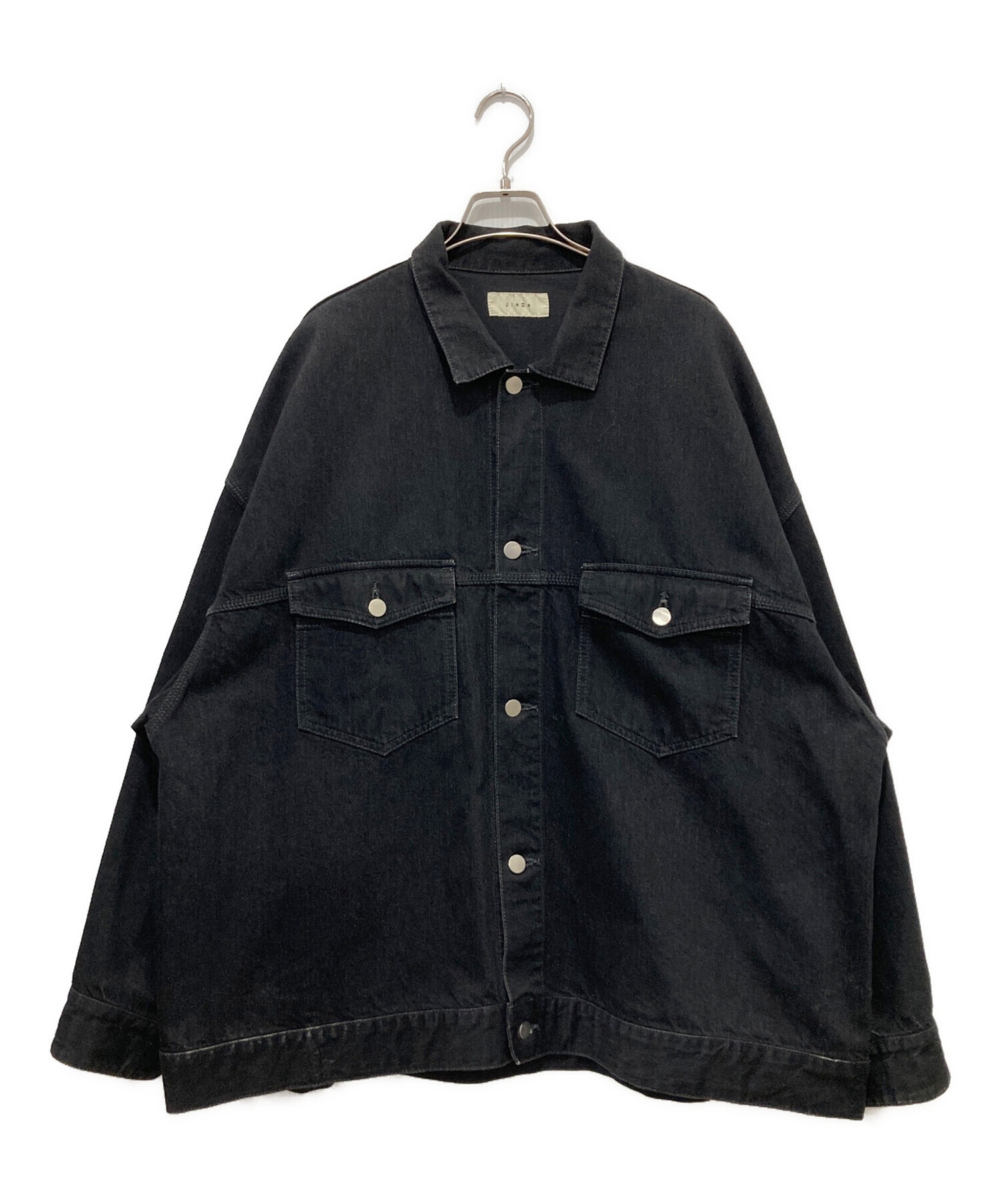 jieda ダークデニム オーバーサイズジャケット 中古・古着通販】Jieda (ジエダ) OVER JEAN JACKET ブラック サイズ:1