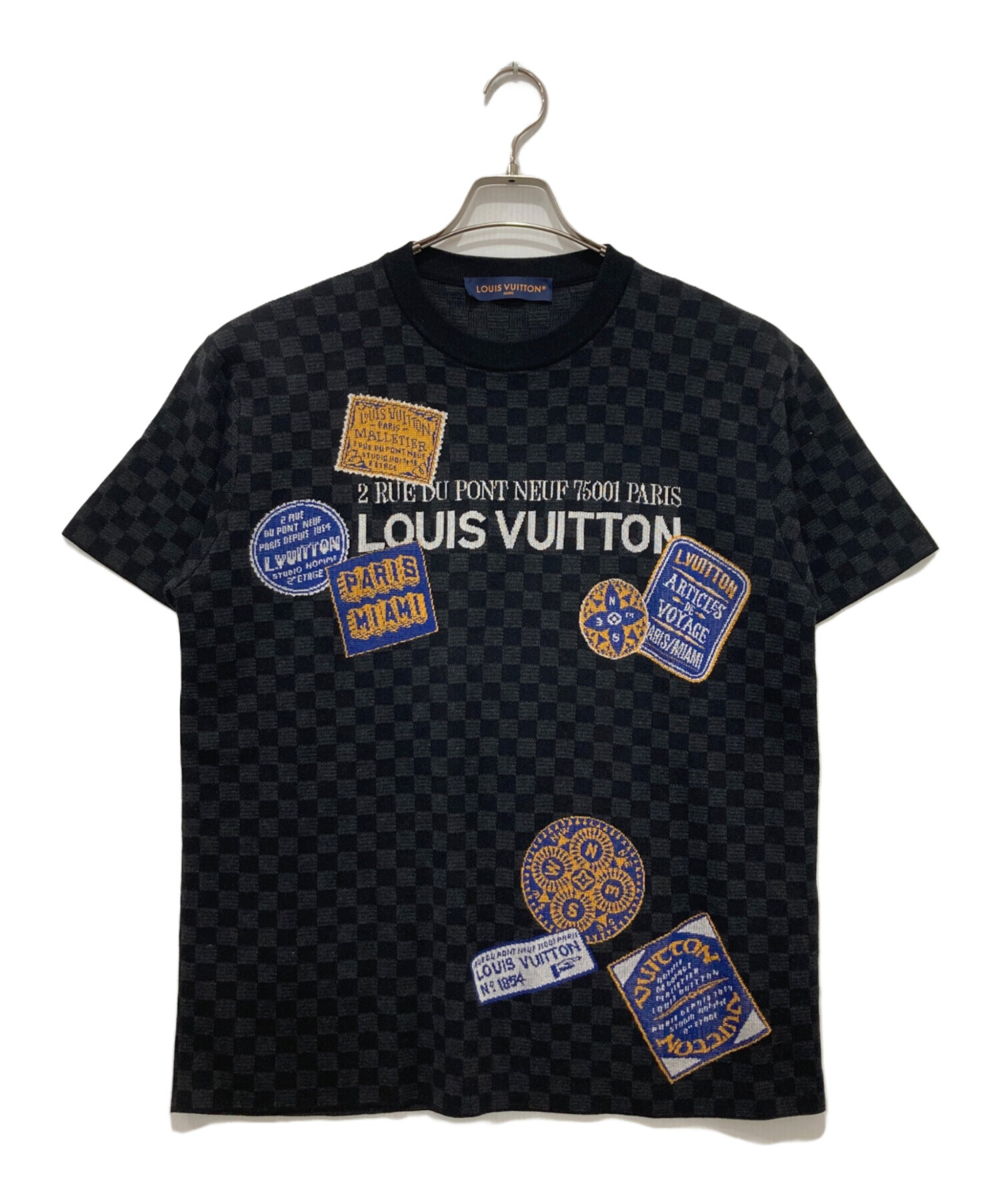 LOUIS VUITTON ルイヴィトン Tシャツ チェーン ダミエ柄 現行タグ 中古・古着通販】LOUIS VUITTON (ルイ ヴィトン) ダミエ ショート