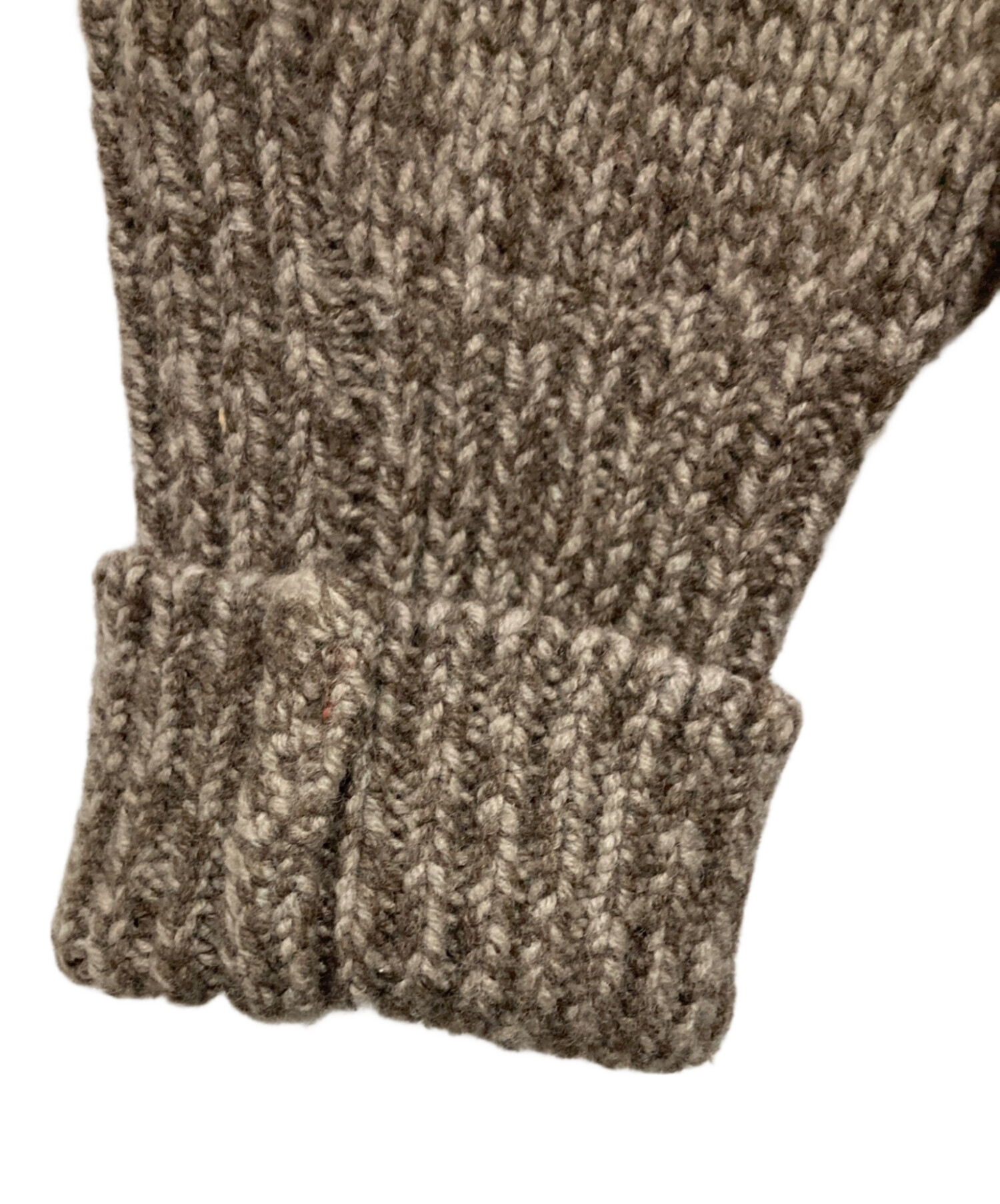 中古・古着通販】HYKE (ハイク) クルーネックニット ブラウン サイズ:1