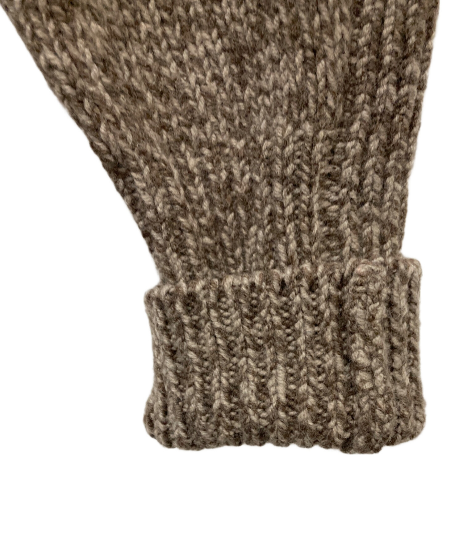 中古・古着通販】HYKE (ハイク) クルーネックニット ブラウン サイズ:1