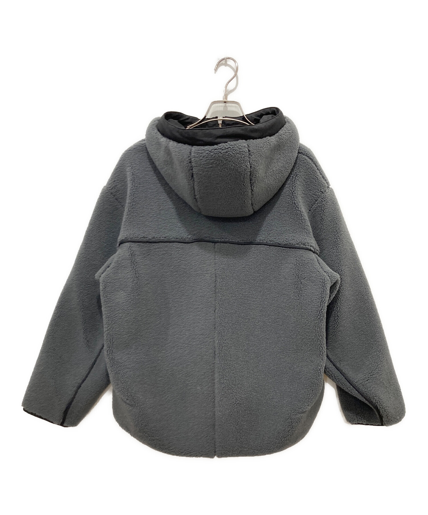 SHIPS ボア 配色 フードブルゾン グレー 中古・古着通販】SHIPS (シップス) ボア 配色 フード ブルゾン グレー