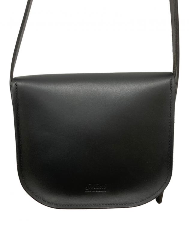 Mimi ミミ ショルダーバッグ - 黒 【古着】【中古】 中古・古着通販】Mimi (ミミ) レザーショルダーバッグ ブラック