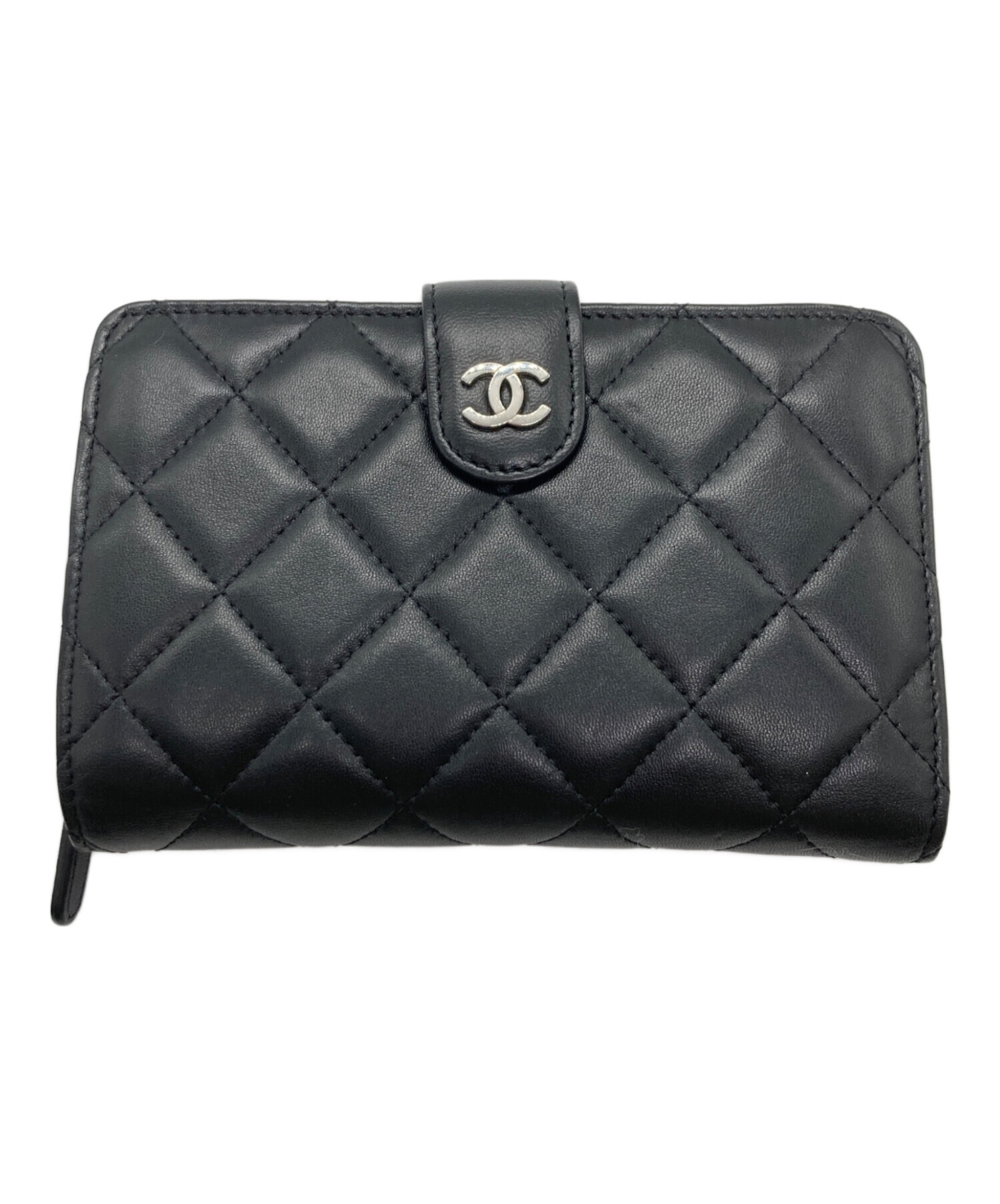中古・古着通販】CHANEL (シャネル) マトラッセラムスキン二つ折り財布