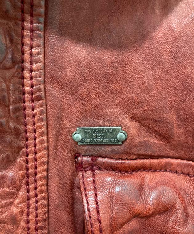中古・古着通販】DIESEL (ディーゼル) シワ加工ラムレザージャケット