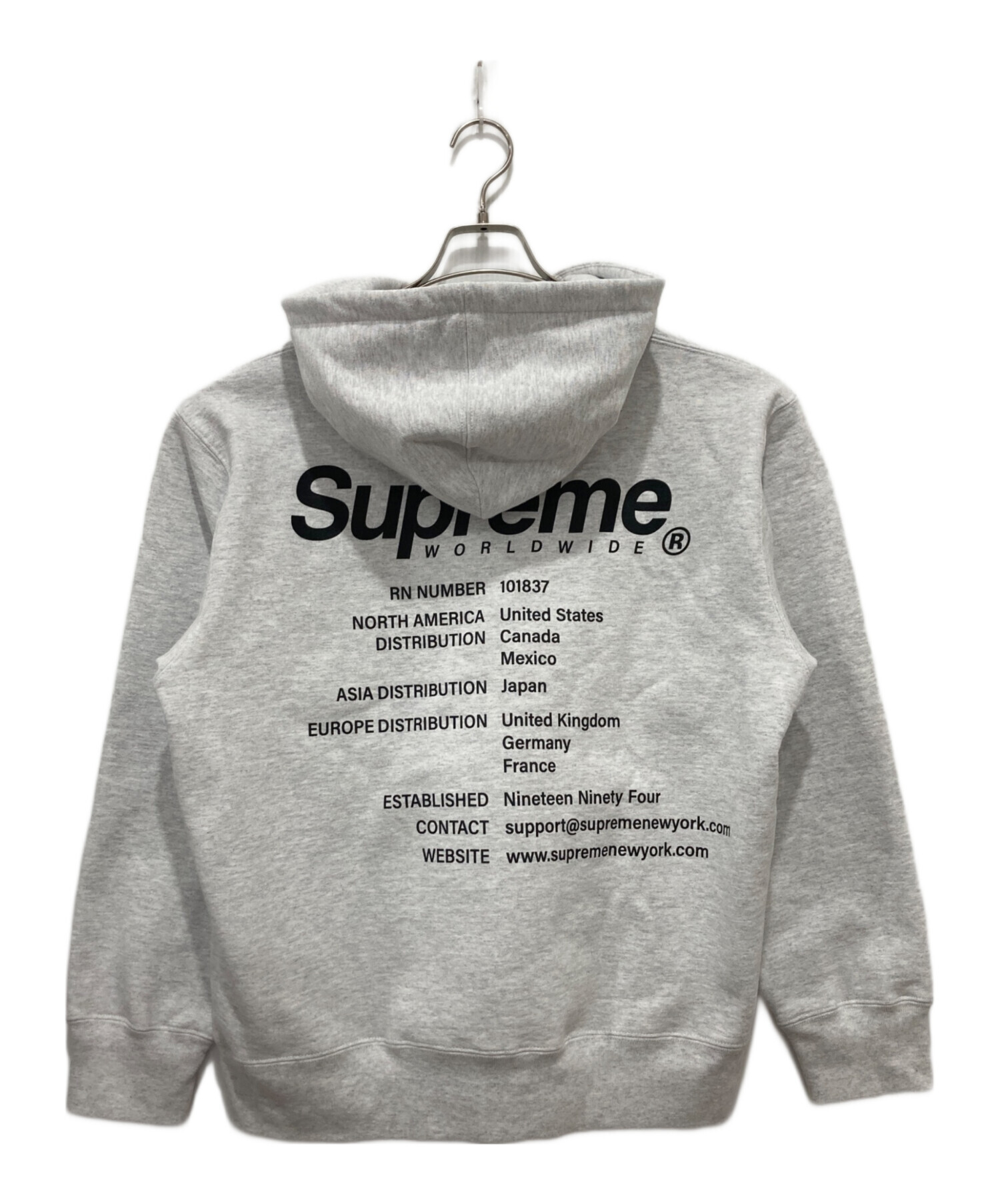 中古・古着通販】SUPREME (シュプリーム) WORLDWIDE HOODED SWEATSHIRT