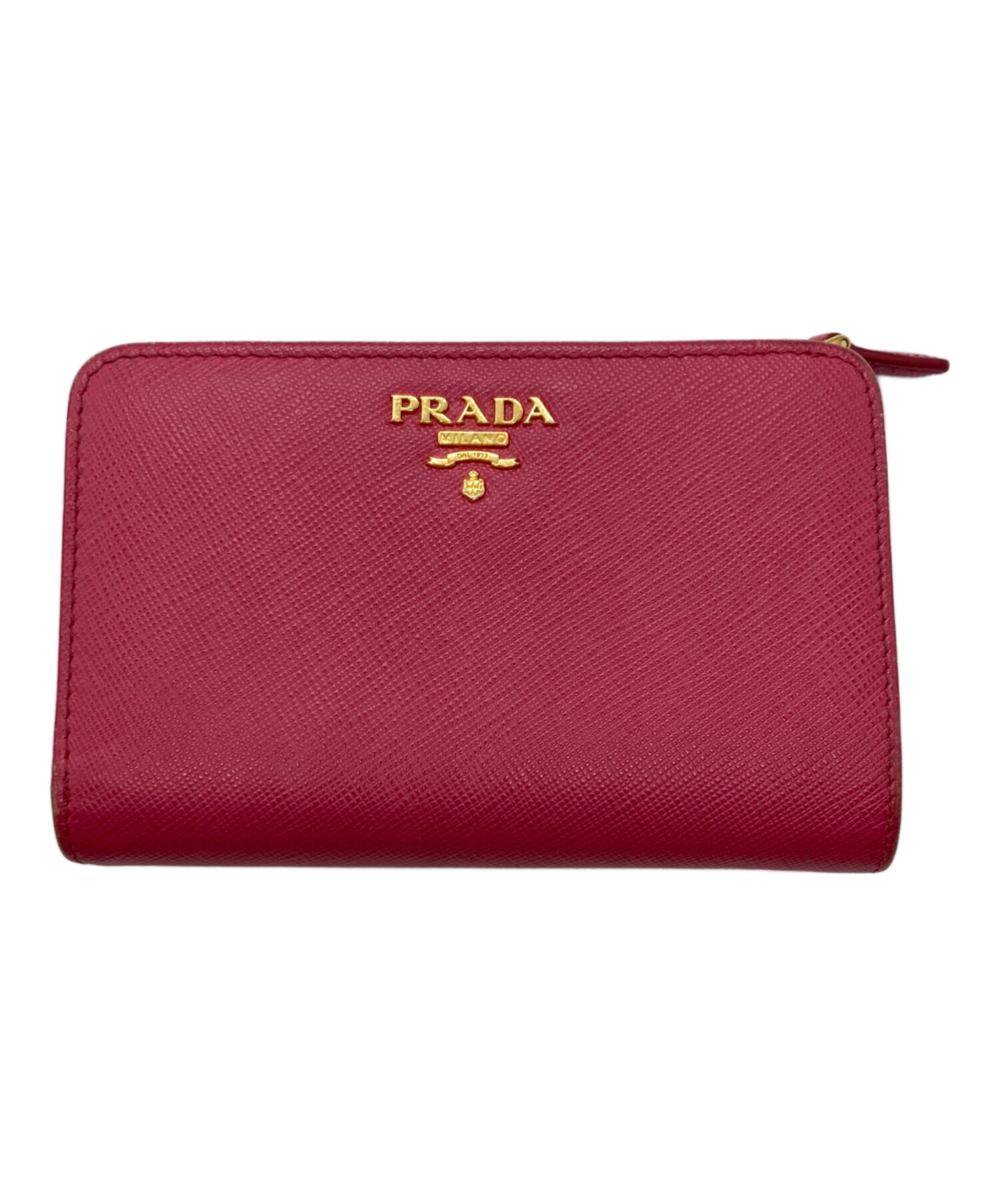 中古・古着通販】PRADA (プラダ) ラウンドファスナー財布 ピンク