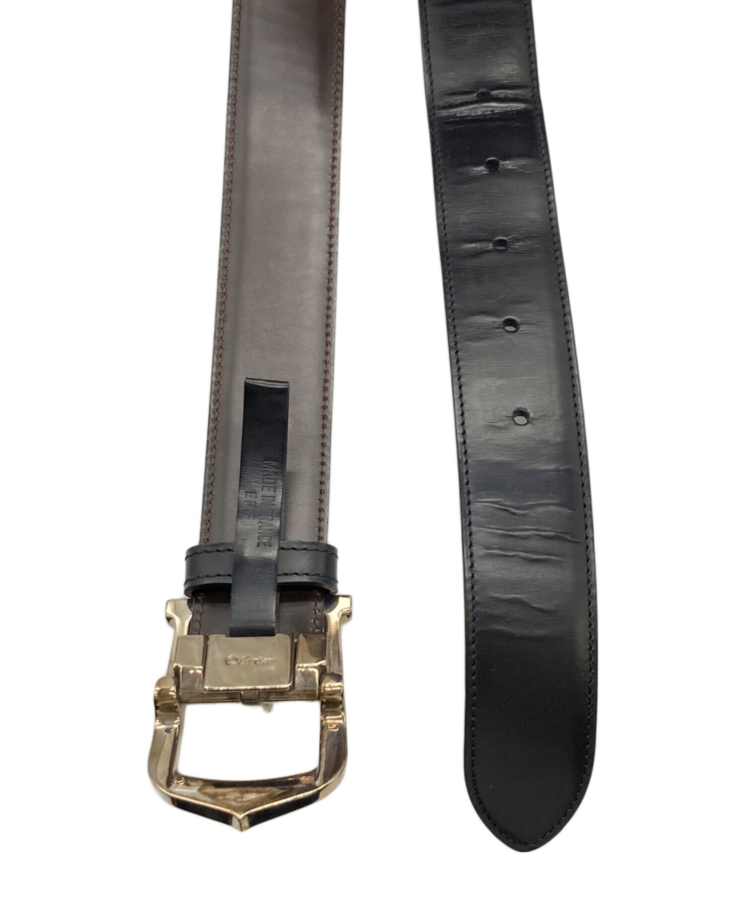 中古・古着通販】Cartier (カルティエ) レザーベルト ブラック