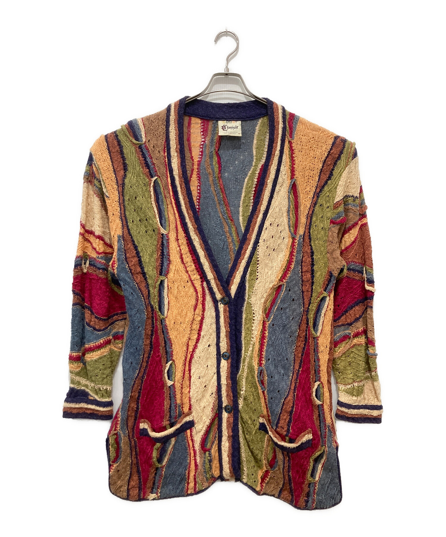 中古・古着通販】Coogi (クージー) 3Dニットカーディガン マルチカラー